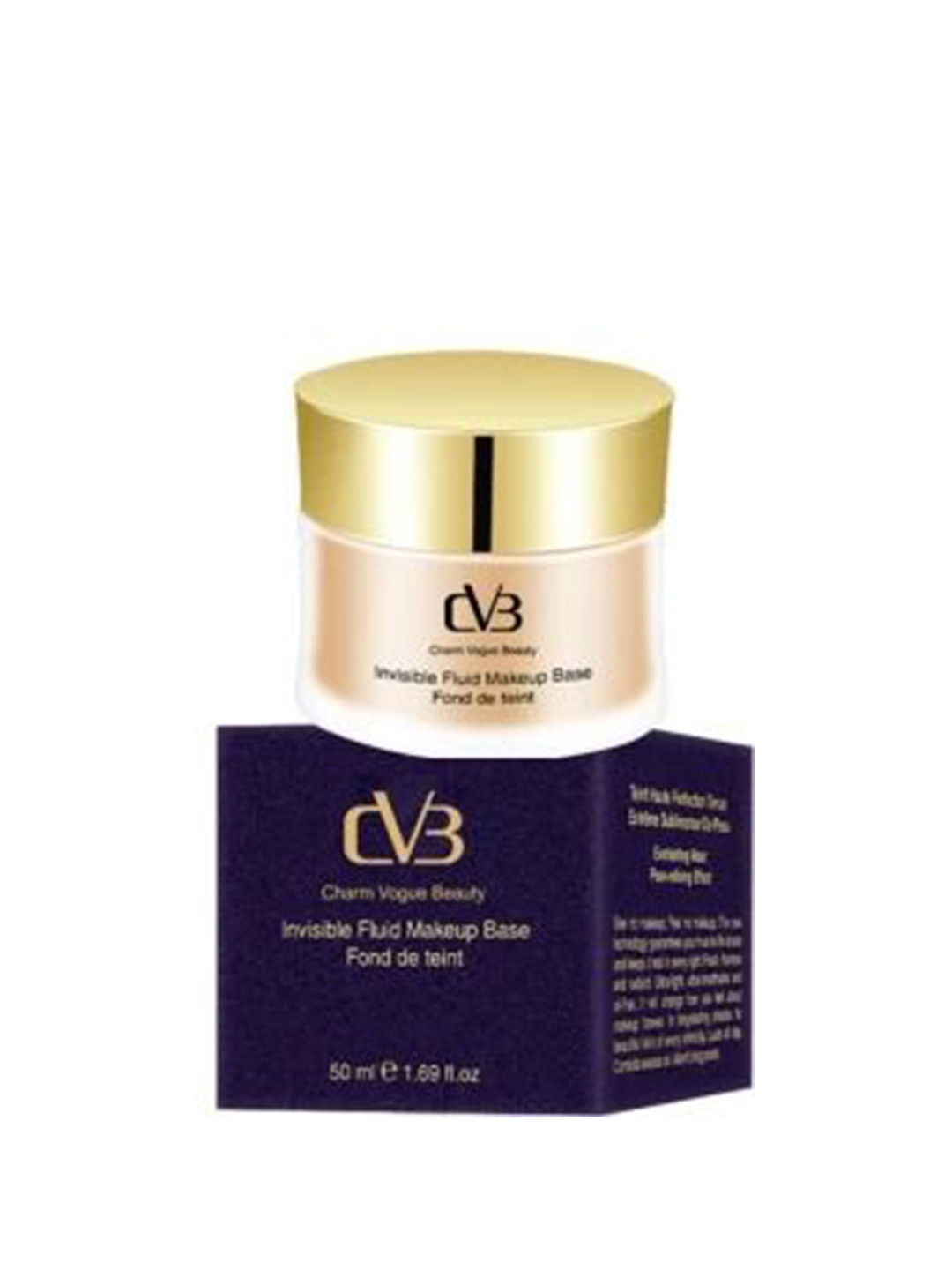 CVB Invisible Fluid Makeup Base Oil-Free Foundation - 50 ml - White Ivory - 01