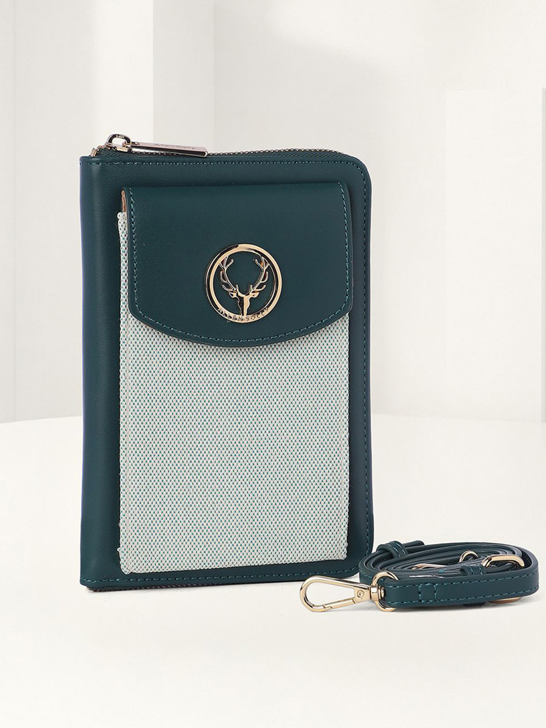 Allen Solly Woman PU Zip Around Wallet with SIM Card Holder