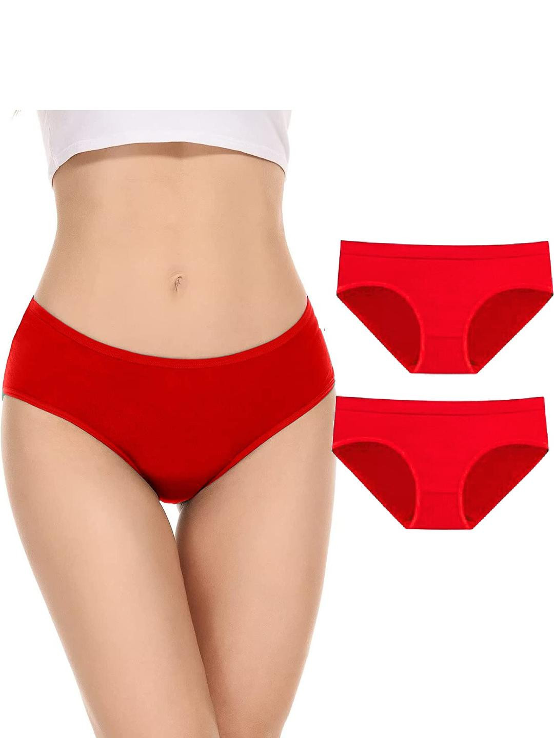 EMBATA Women Bikini Red Panty