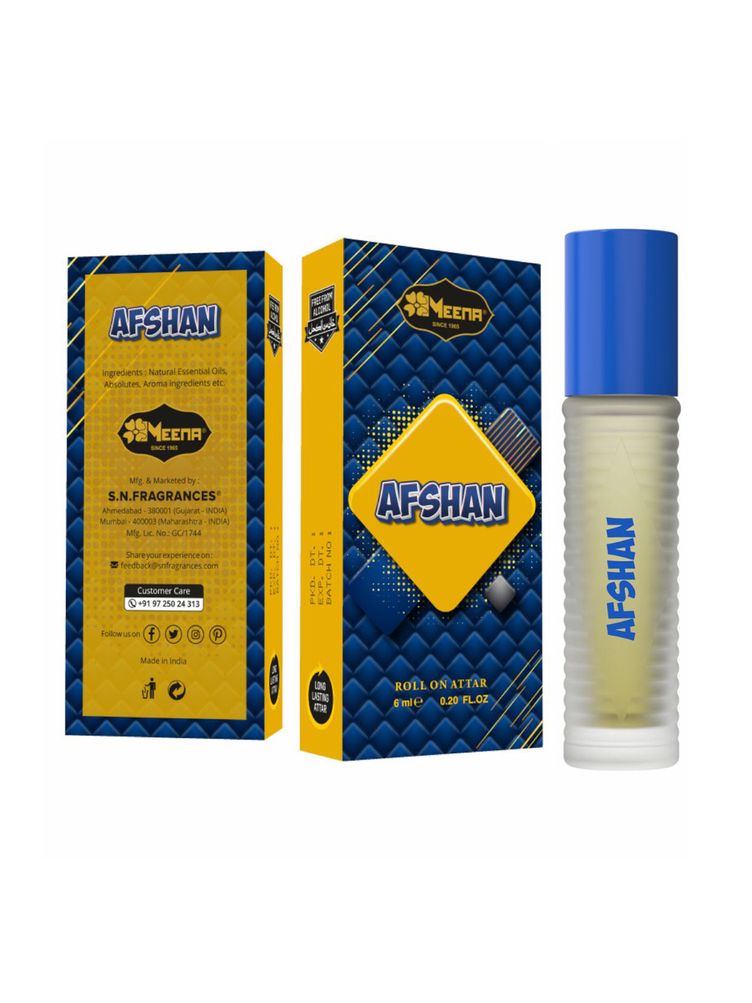 MEENA Afshan Long Lasting Roll On Attar - 6 ml