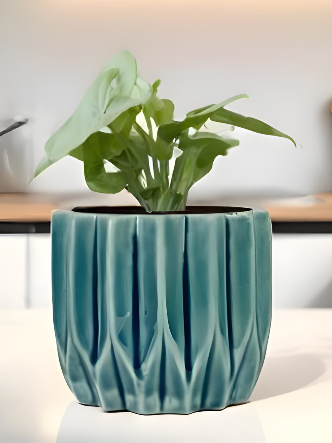 LASAKI Montra Blue Ceramic Planters