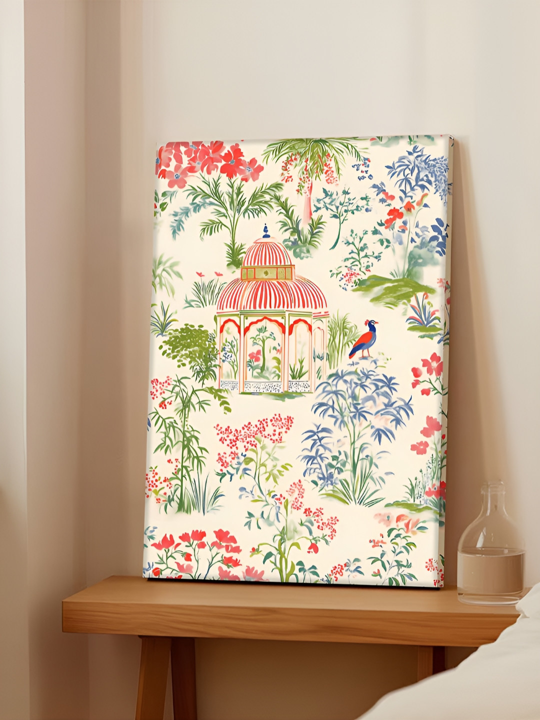 Art Street Beige & Pink Garden Petrykivka Canvas Wall Art