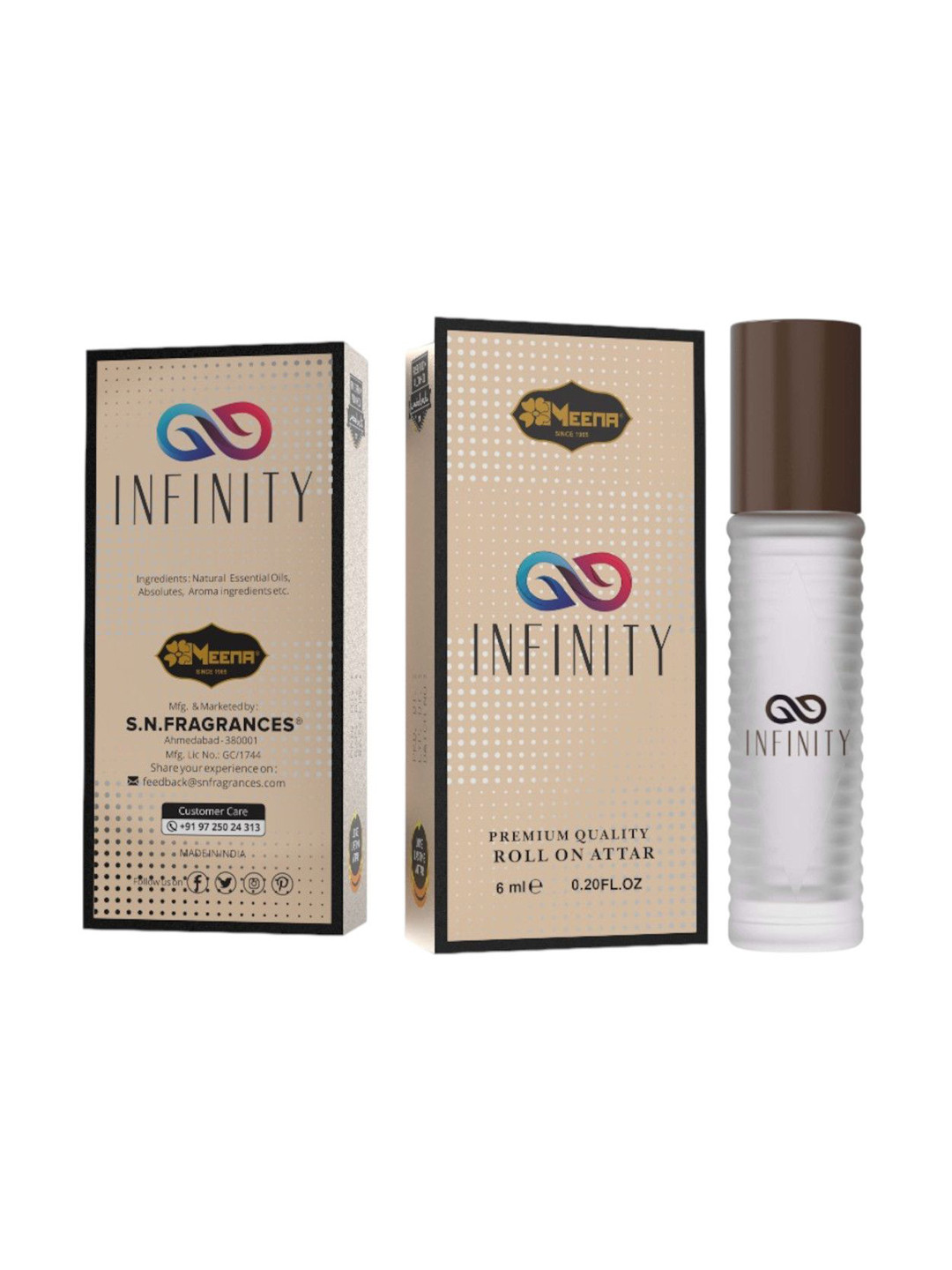 MEENA Infinity Long Lasting Roll On Attar - 6 ml