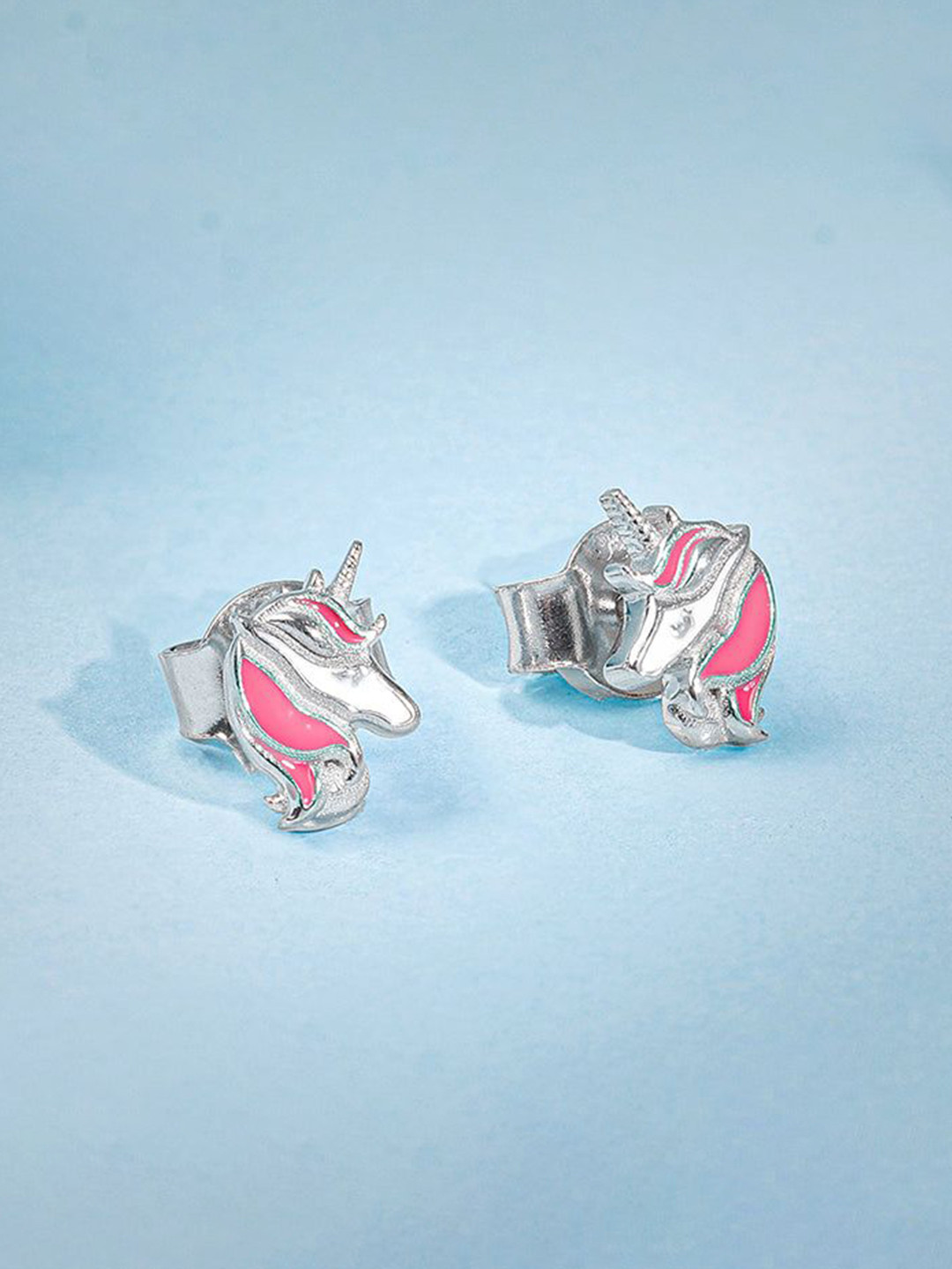 GIVA 925 Silver Rhodium-Plated Enchanting Unicorn Studs Earrings