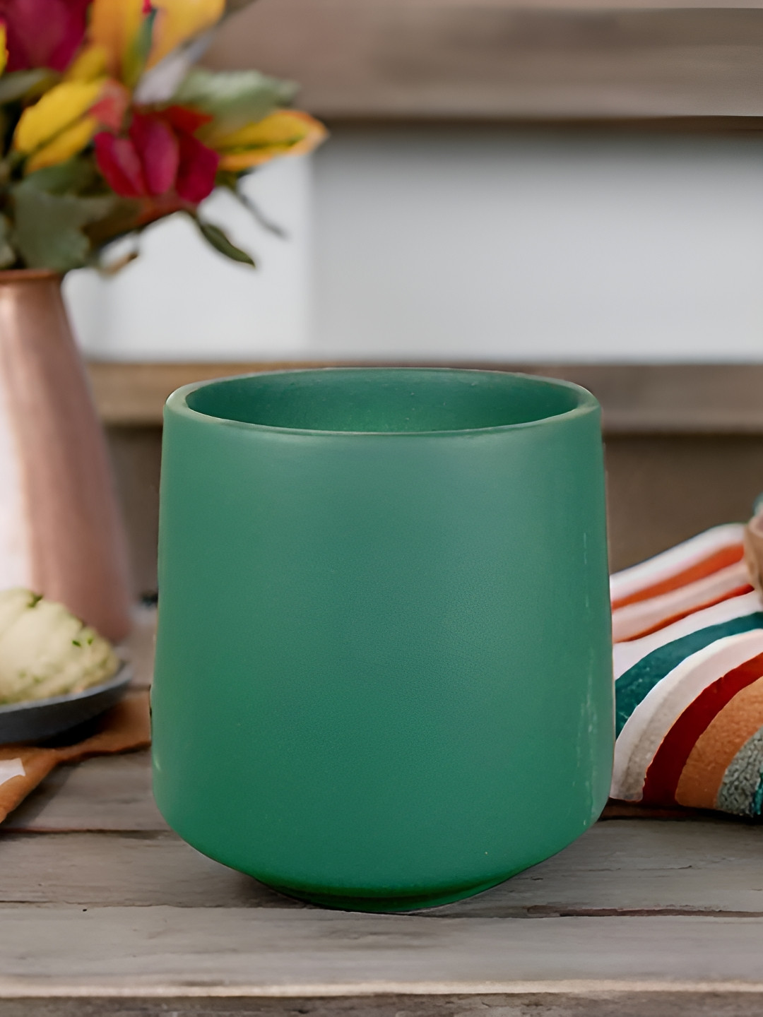 LASAKI Clara Green Deep Jungle Ceramic Planters