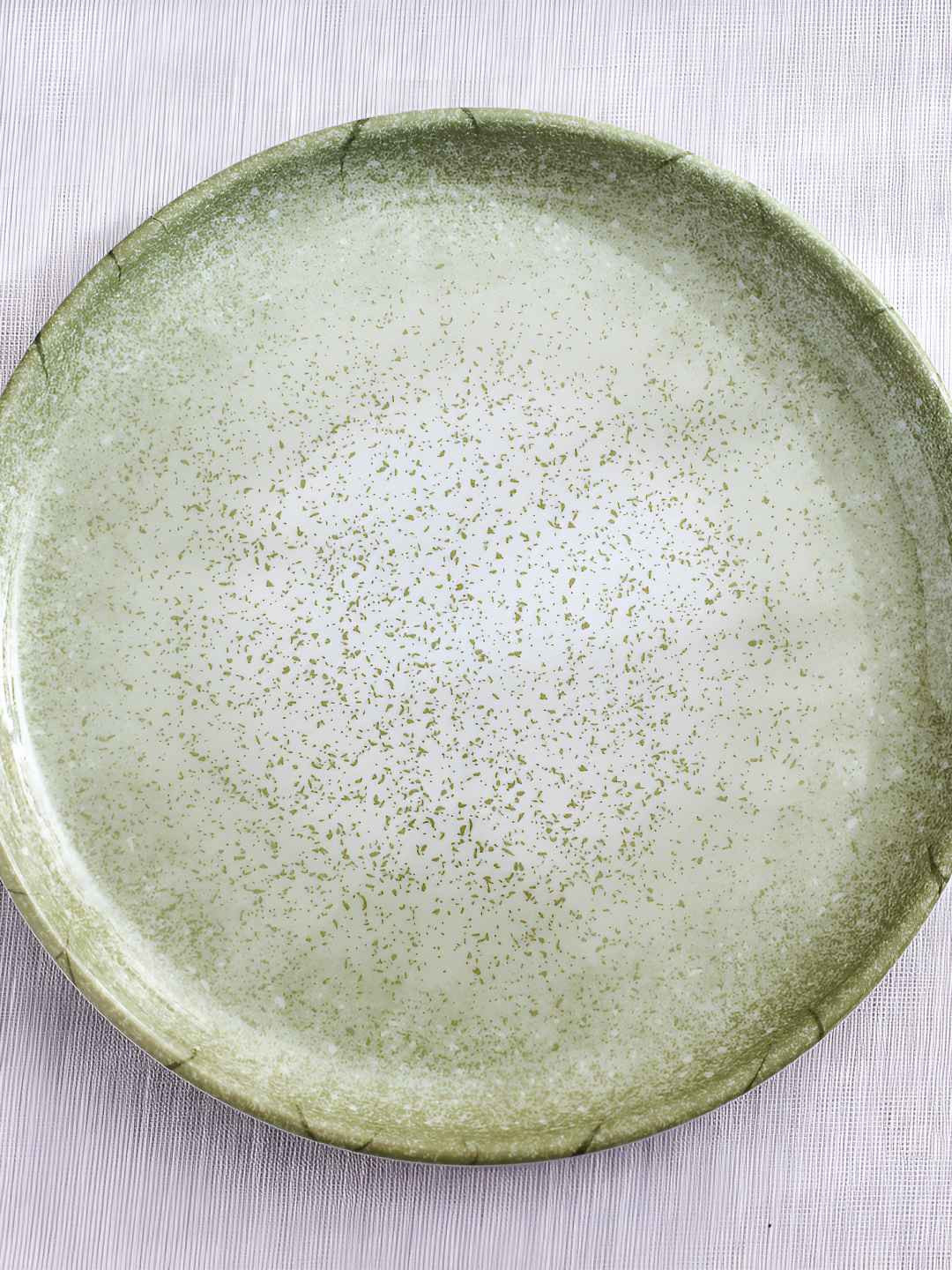 Home Centre Meadows Reactive Moss Tile Green Printed Melamine Easy to Clean Plate