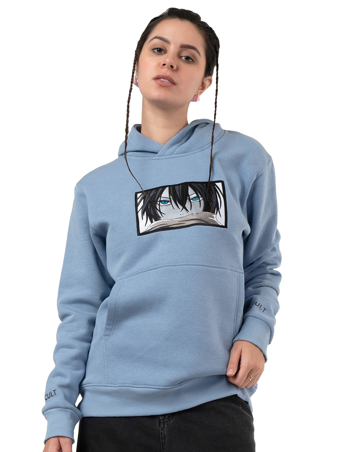 RHINO CULT Yato Women Embroidered Cotton Sweatshirt