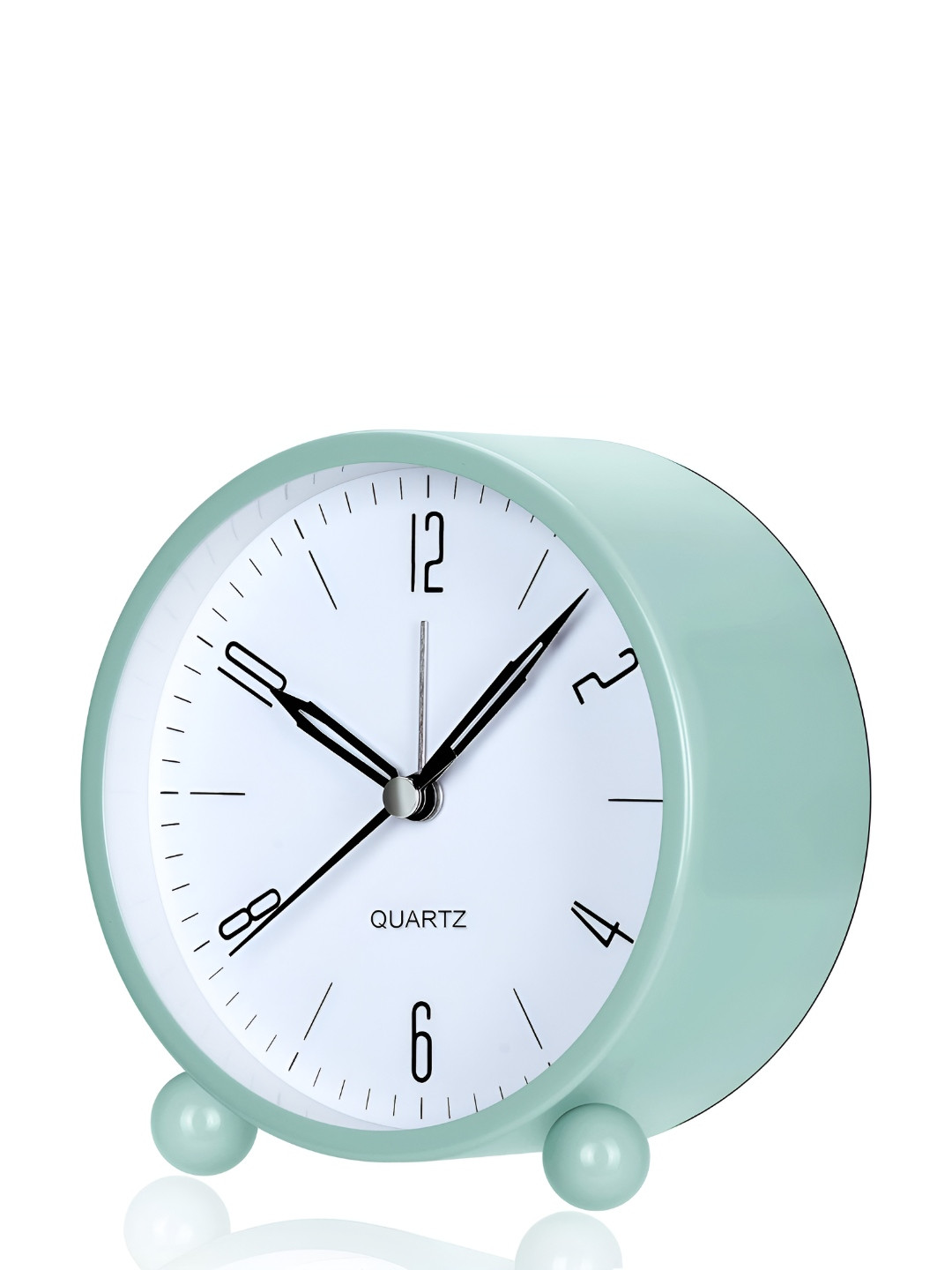 Kadio Green & White Round Shaped Analogue Traditional Alarm Clock