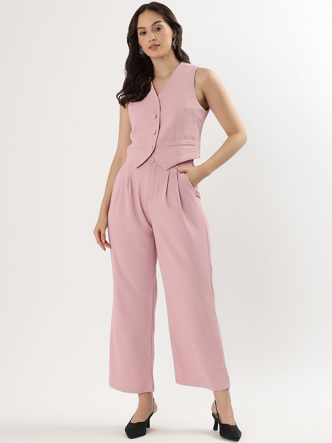 Beyond Pink Waistcoat & Trousers Co-Ord Set