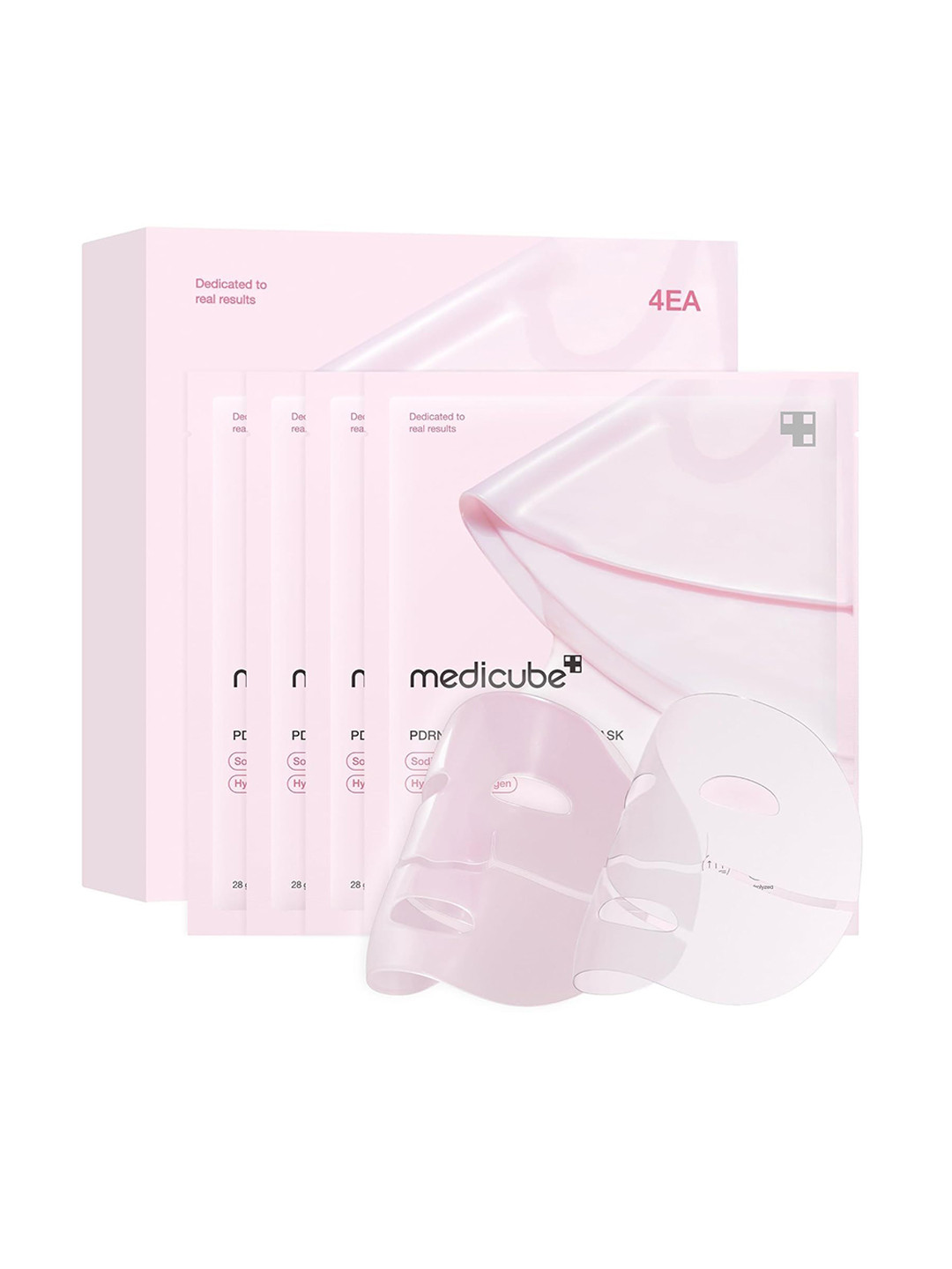 Medicube Set Of 4 PDRN Pink Collagen Mask - 28 g Each