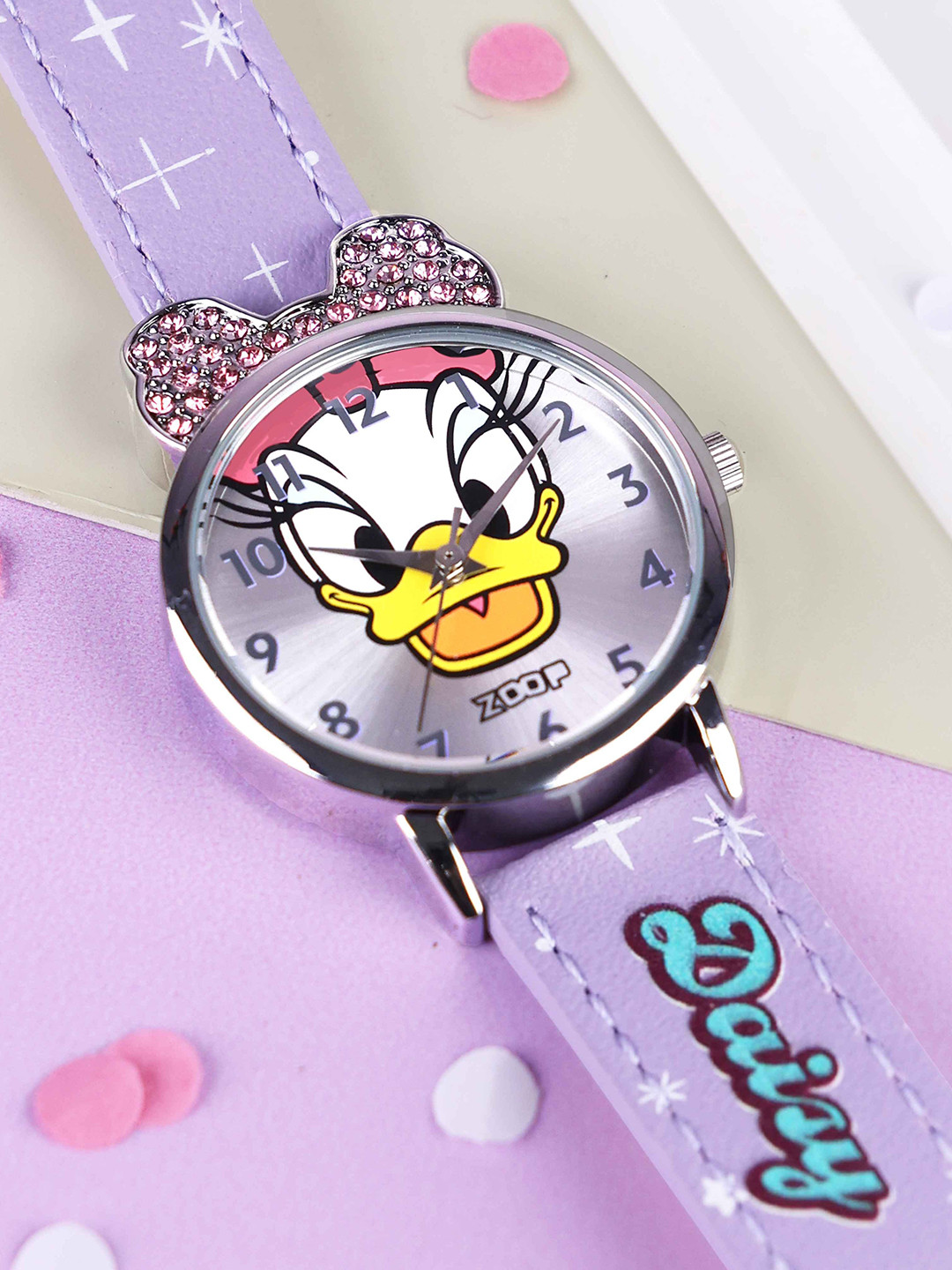 Zoop Disney Daisy Duck Analog Watch with Dial & Strap for Girls Kids - 26055SL01
