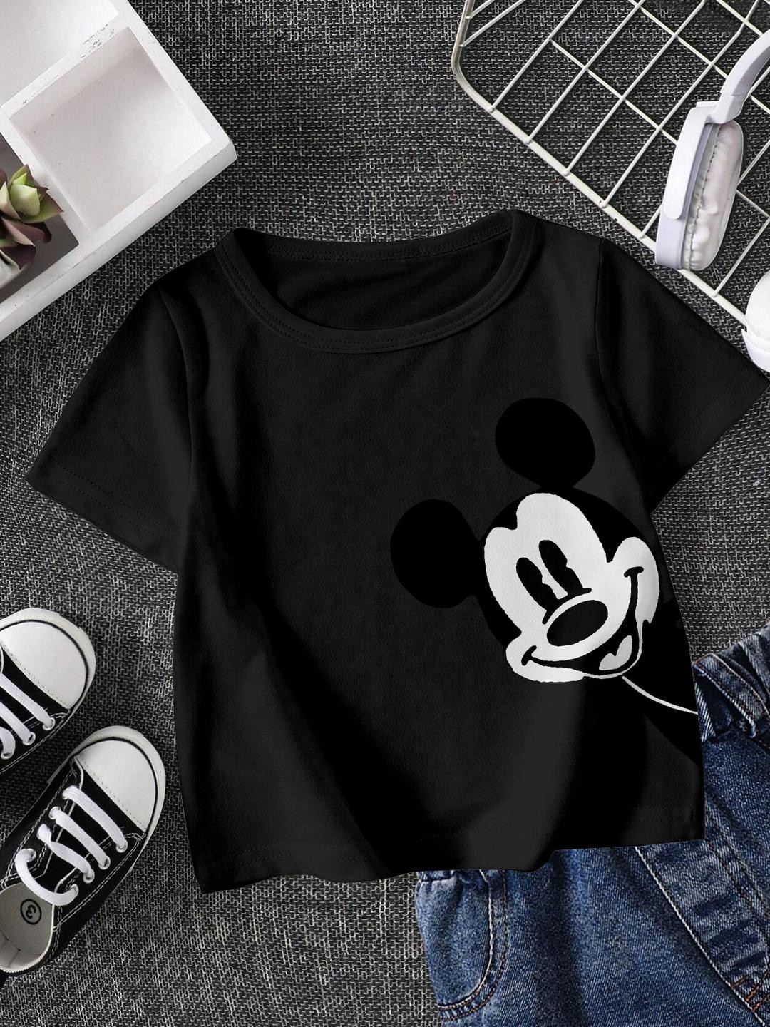 FIONAA TRENDZ Kids Black Tshirts