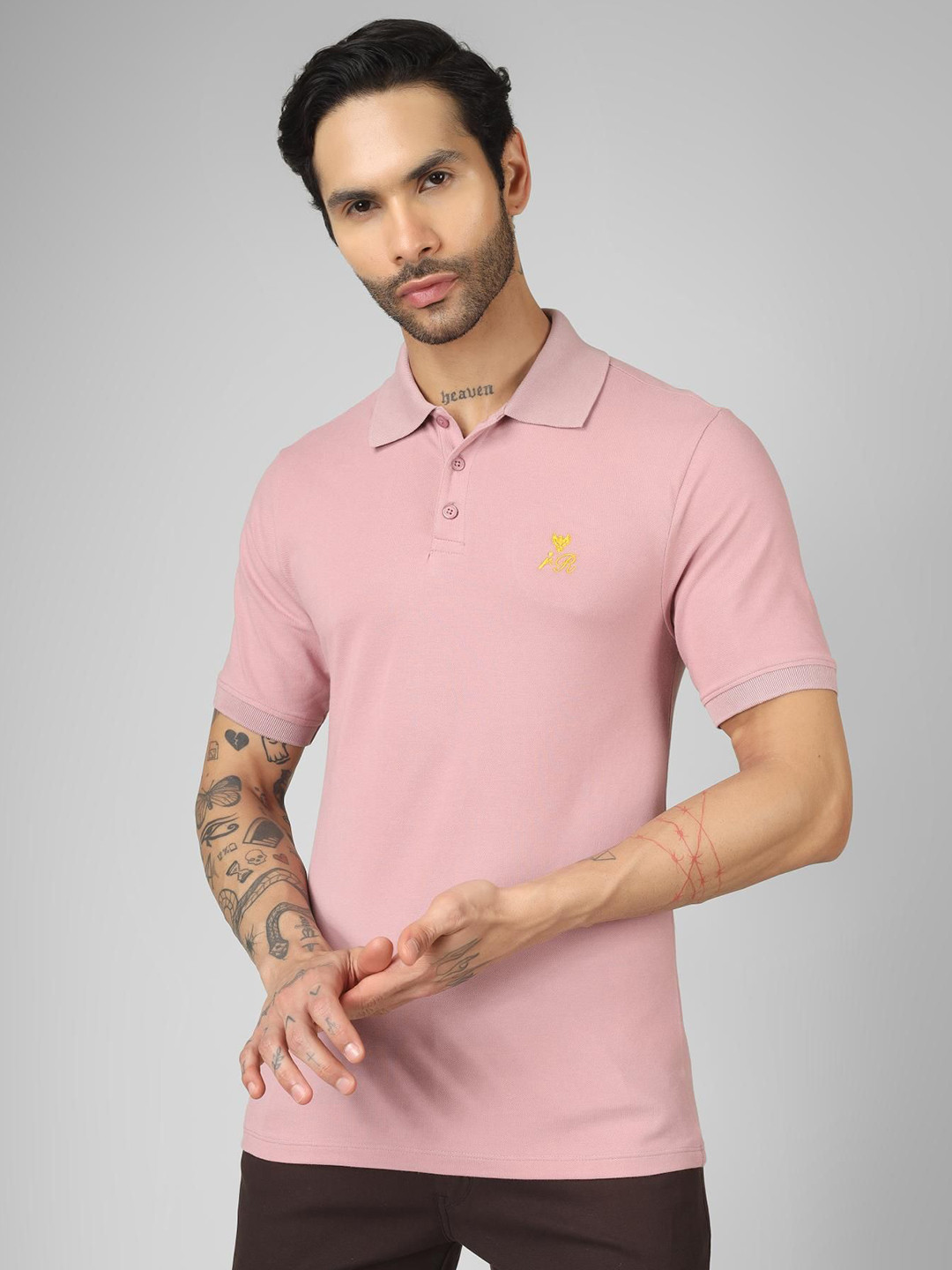Regent Raiment Men Solid Polo Collar Cotton T-shirt