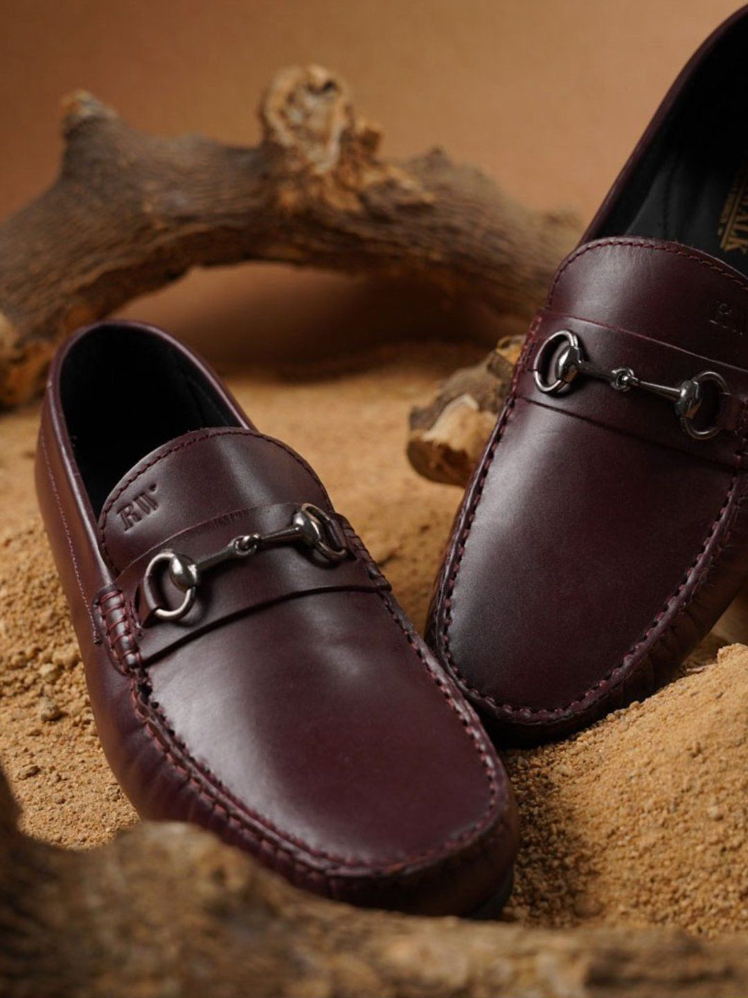 RAPAWALK Horsebit Full Grain Soft Leather Slipon Moccasins