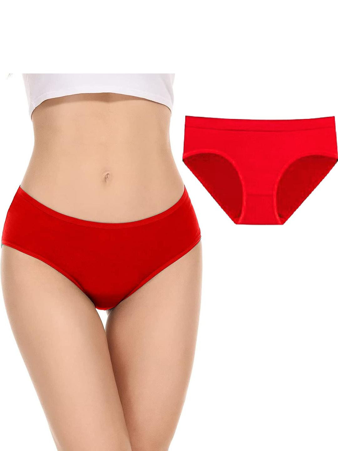 EMBATA Women Bikini Red Panty