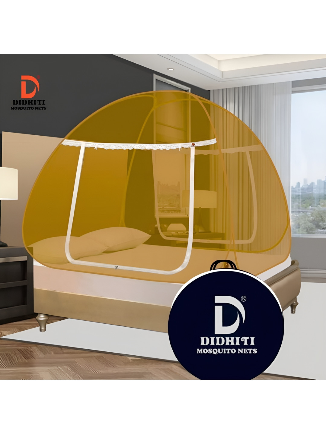 didhiti Khaki Super Queen Size Tent Mosquito Net