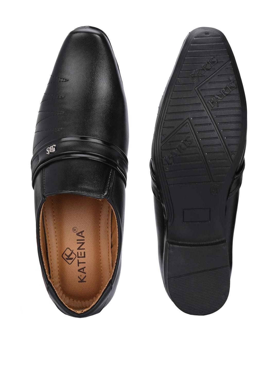 KATENIA Men Round Toe Slip-On Formal Shoes