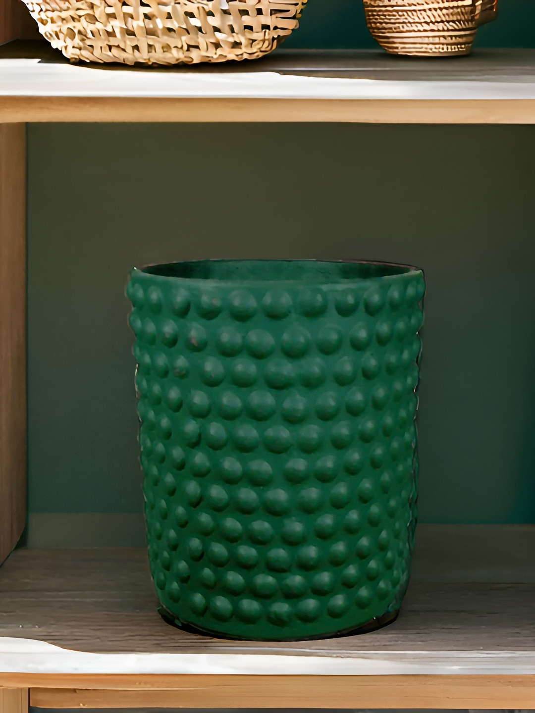 LASAKI Bubble Green Big Deep Jungle Ceramic Planters