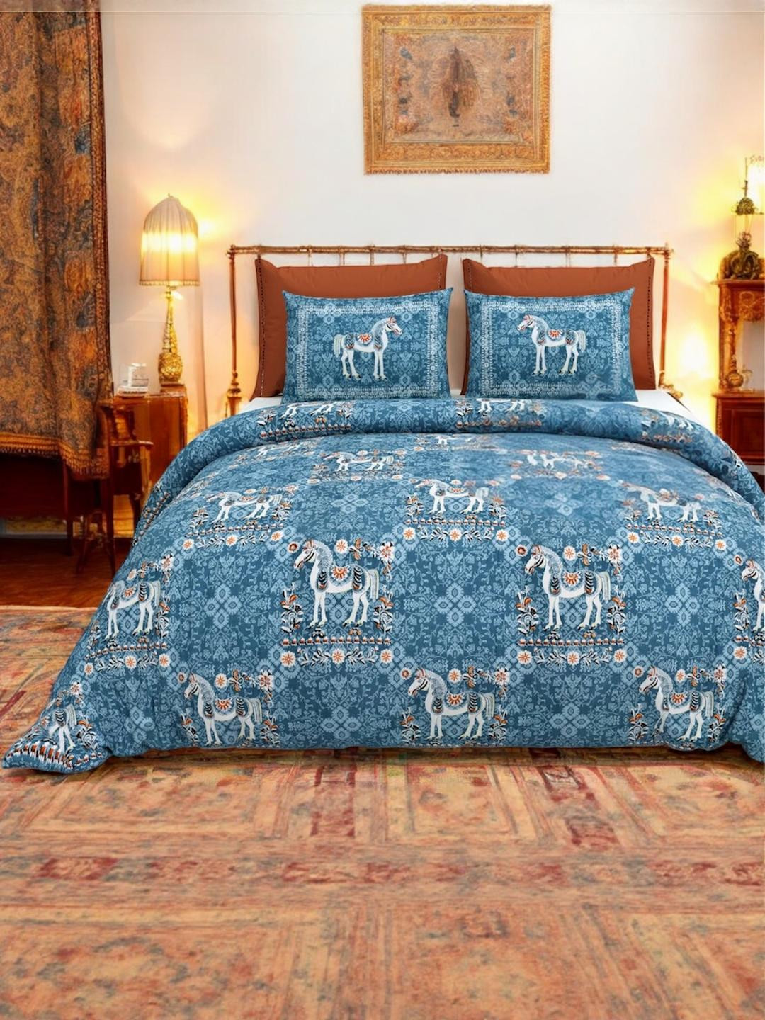 Wee Hours Ethnic Motifs Superfine King Bedsheets