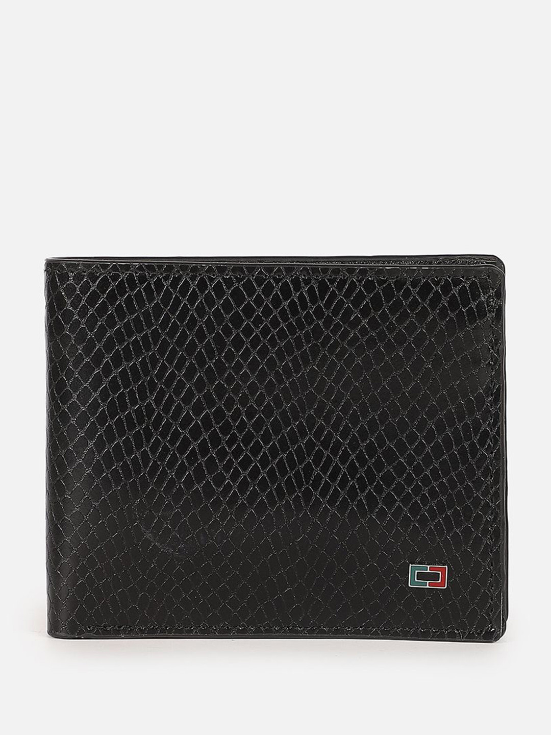 Peter England Men Textured Genuine Leather Wallet