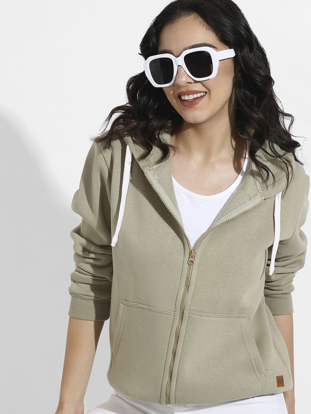 PINACOLADA Women Long Sleeve Zip-Front Hooded Sweatshirt