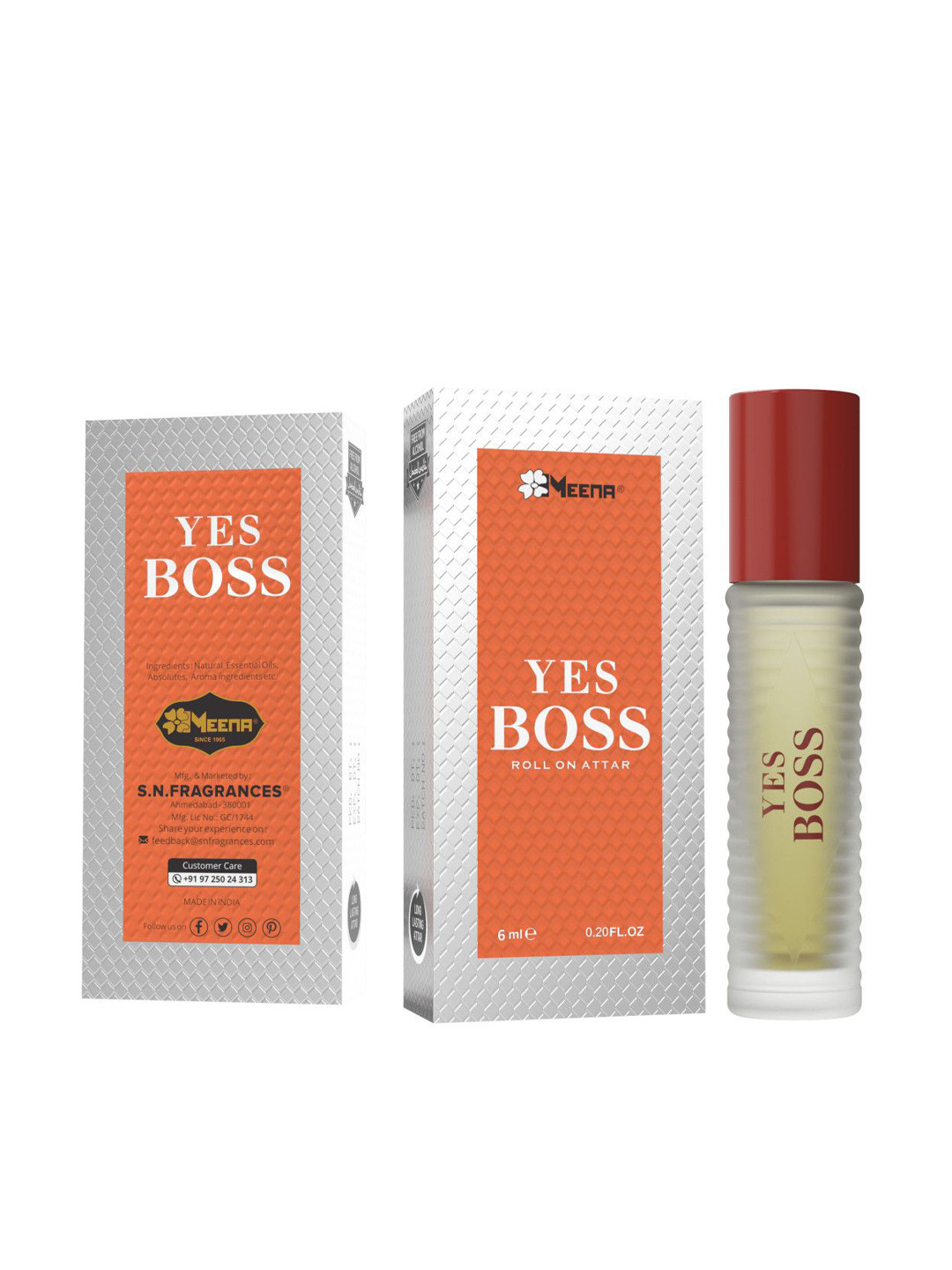 MEENA Yes Boss Long Lasting Roll On Attar - 6 ml