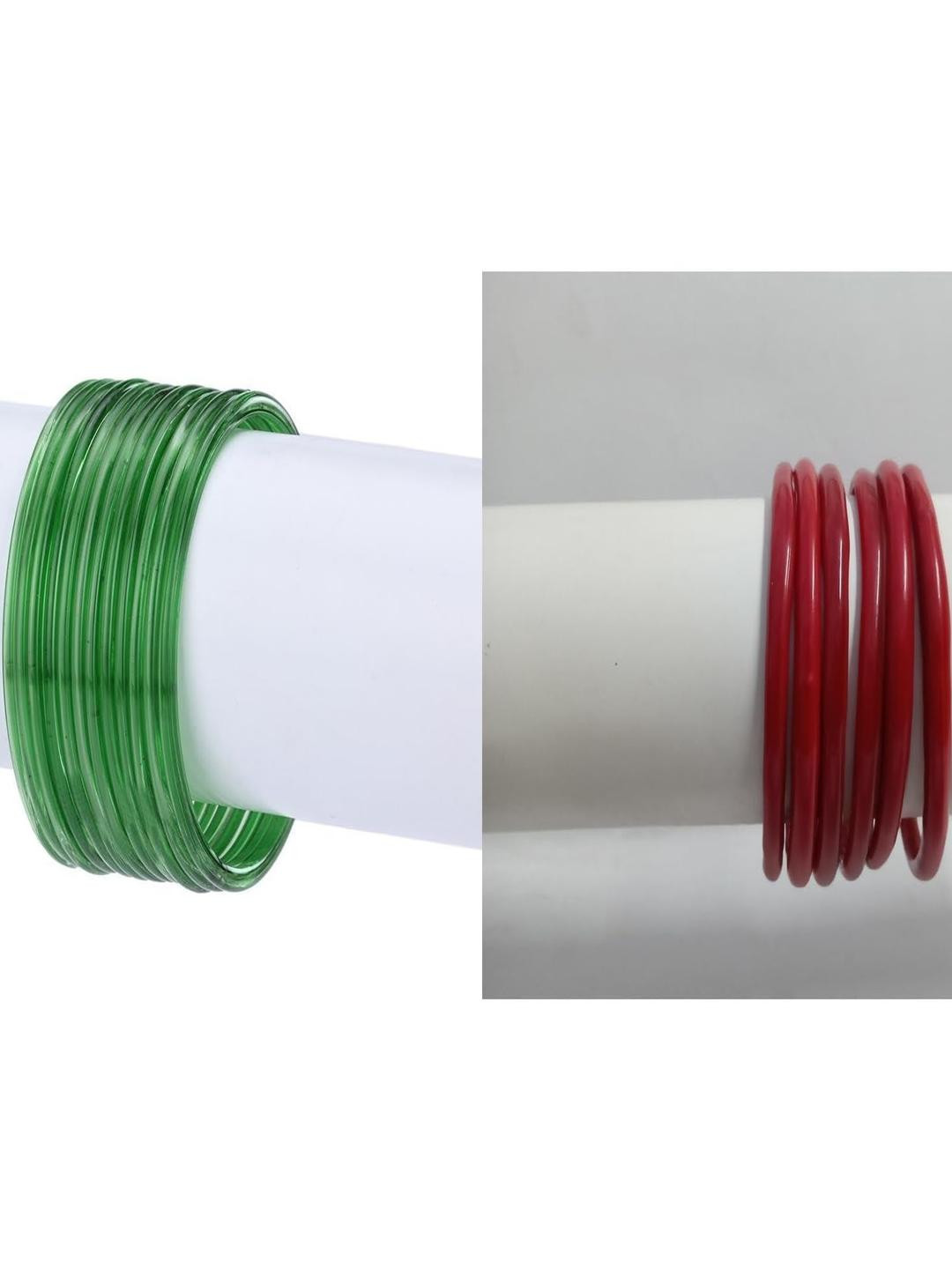 SOMIL Set of 18 Green Alloy Bangles