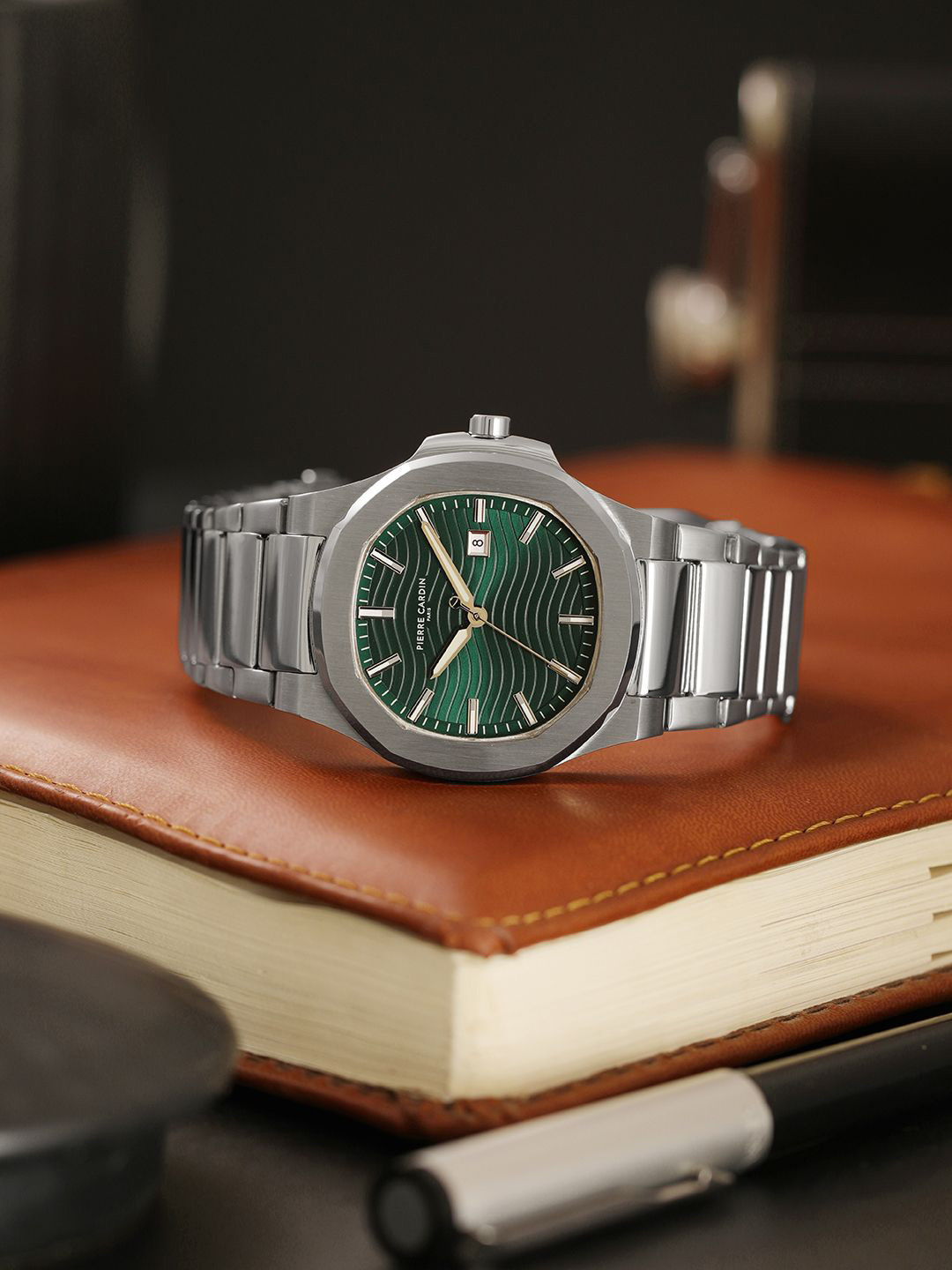 pierre cardin Men Dial & Bracelet Style Straps Analogue Multi Function Watch CF.1014.MS