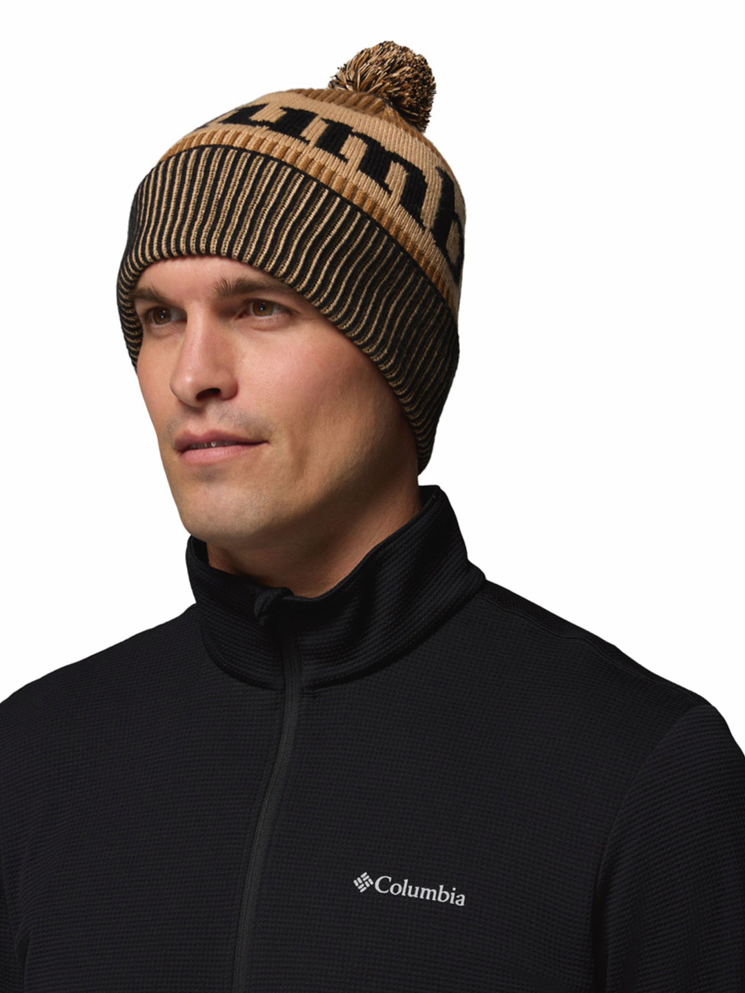 Columbia Unisex Self Design Polar Powder III Brand Logo Printed Beanie Cap