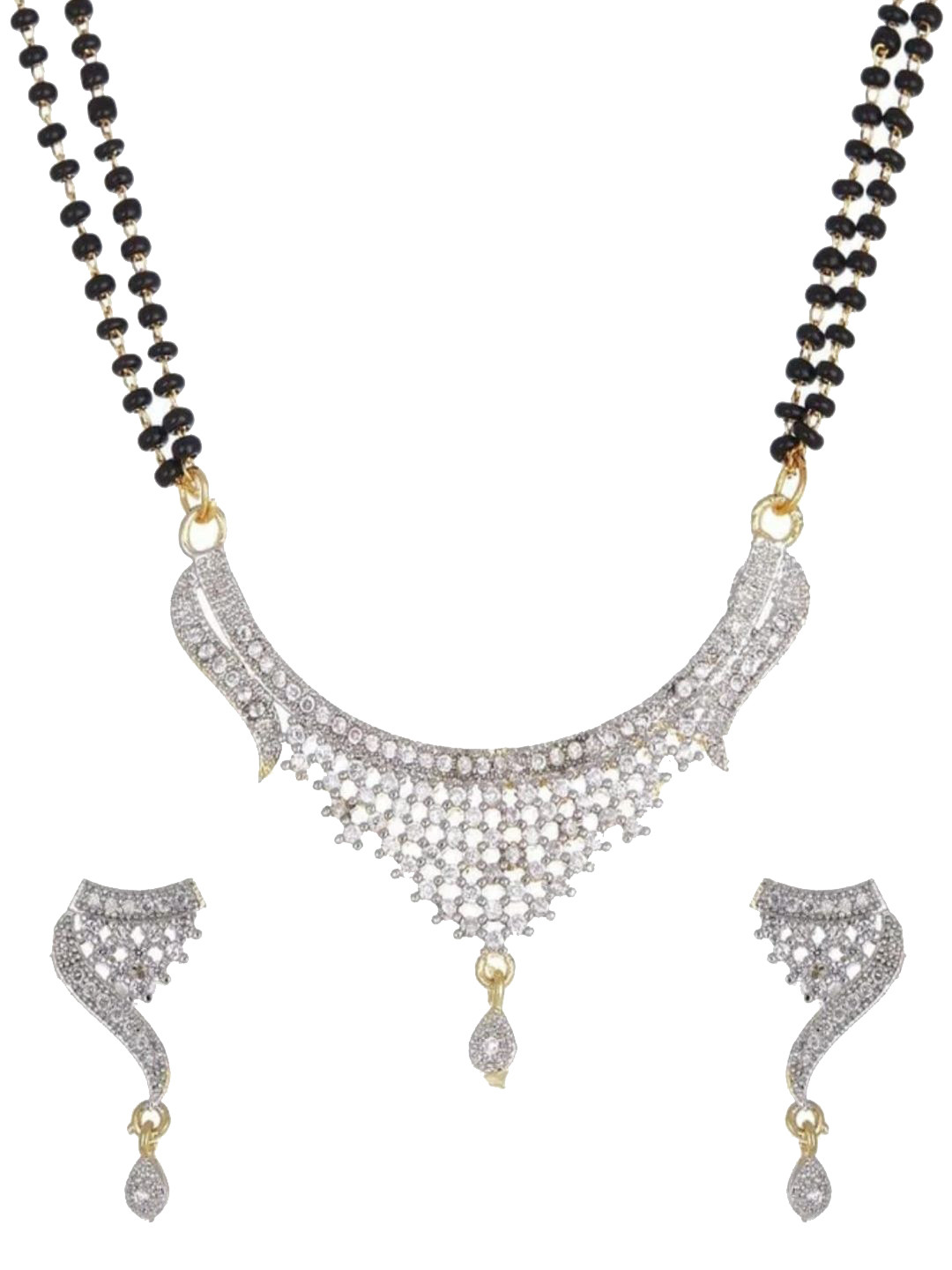 arjun navratn Artificial Stones Studded & Beaded Mangalsutra