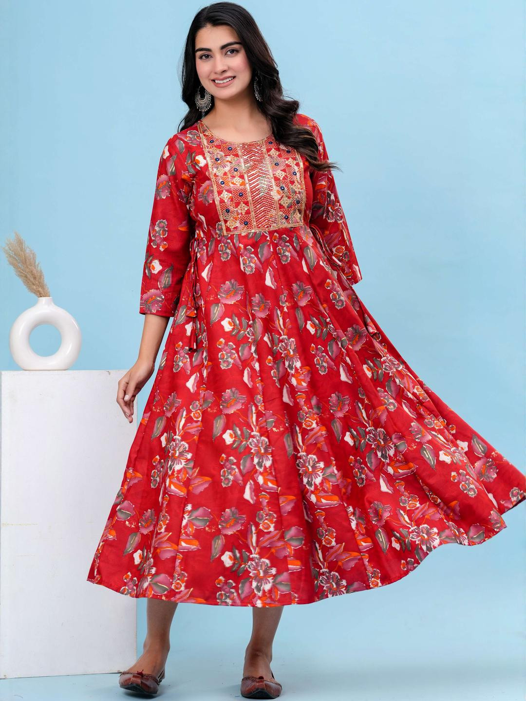 DIZON Women Red Kurtas