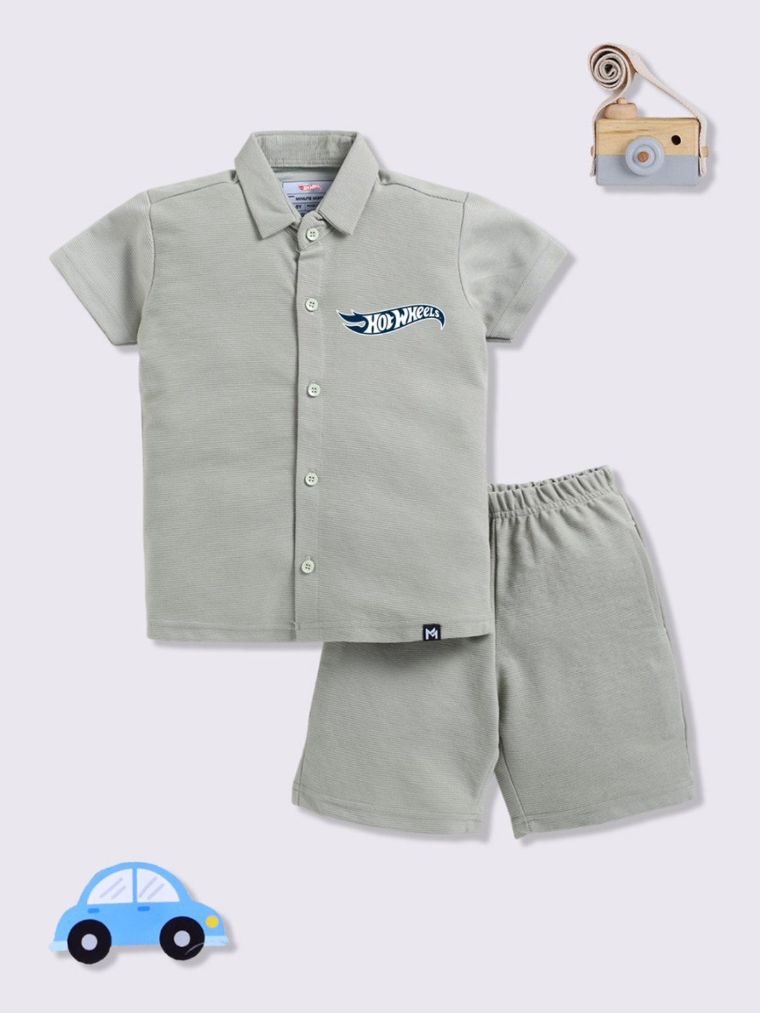 YK X Minute Mirth Boys Shirt with Shorts