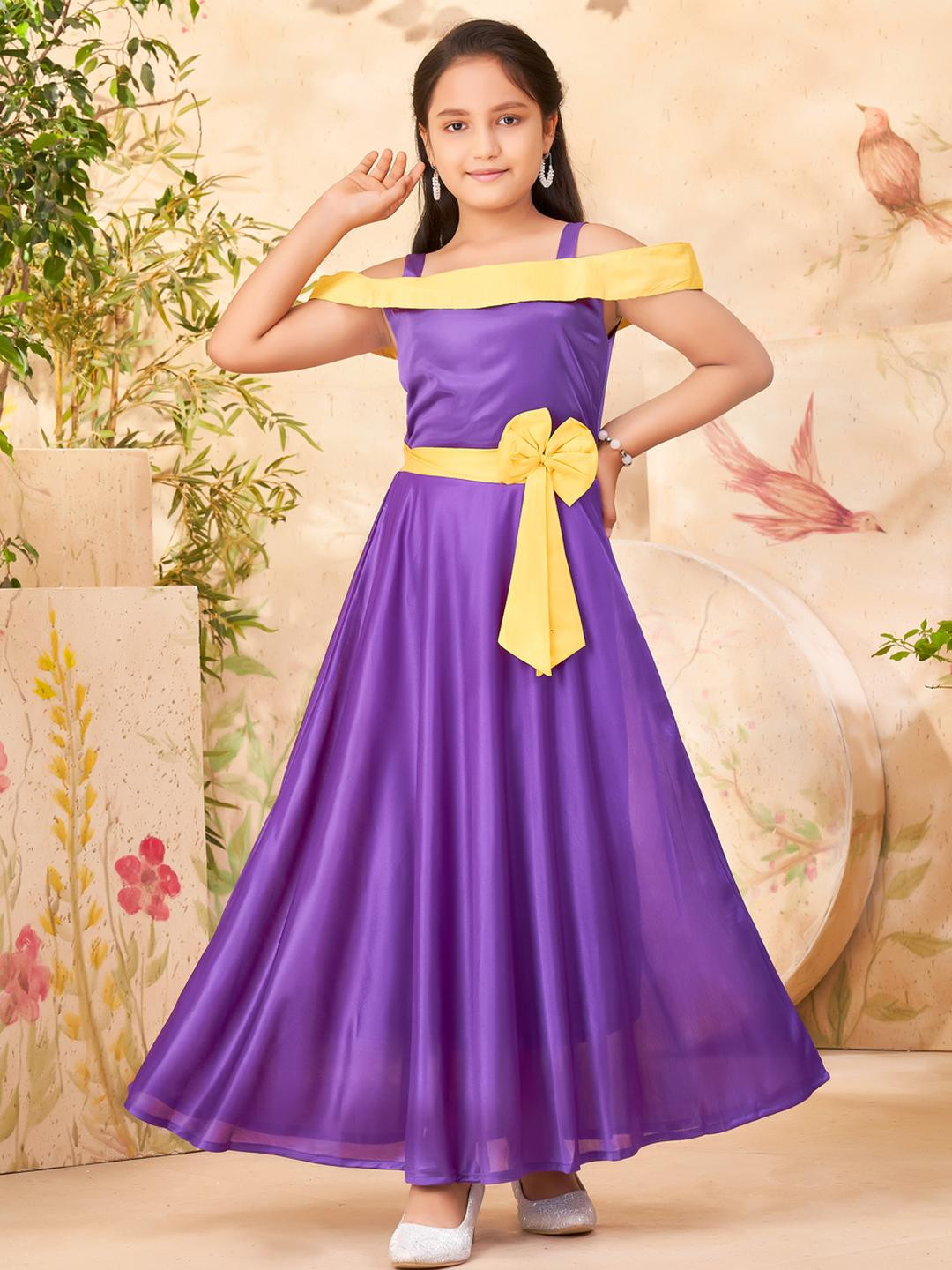 Muhuratam Purple Silk Dresses
