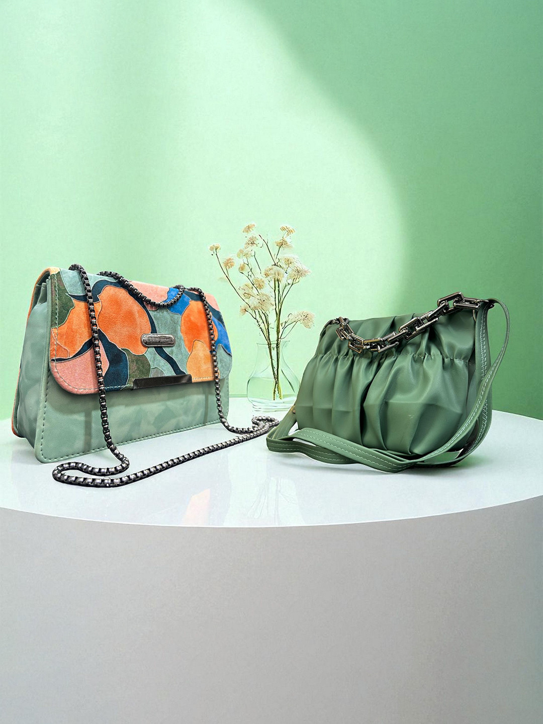 CLARIS JAMES Pack Of 2 Crossbody Sling Bags