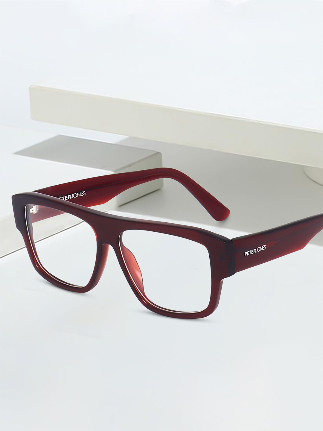 Peter Jones Eyewear Unisex Full Rim Oversized Square Broad Frame