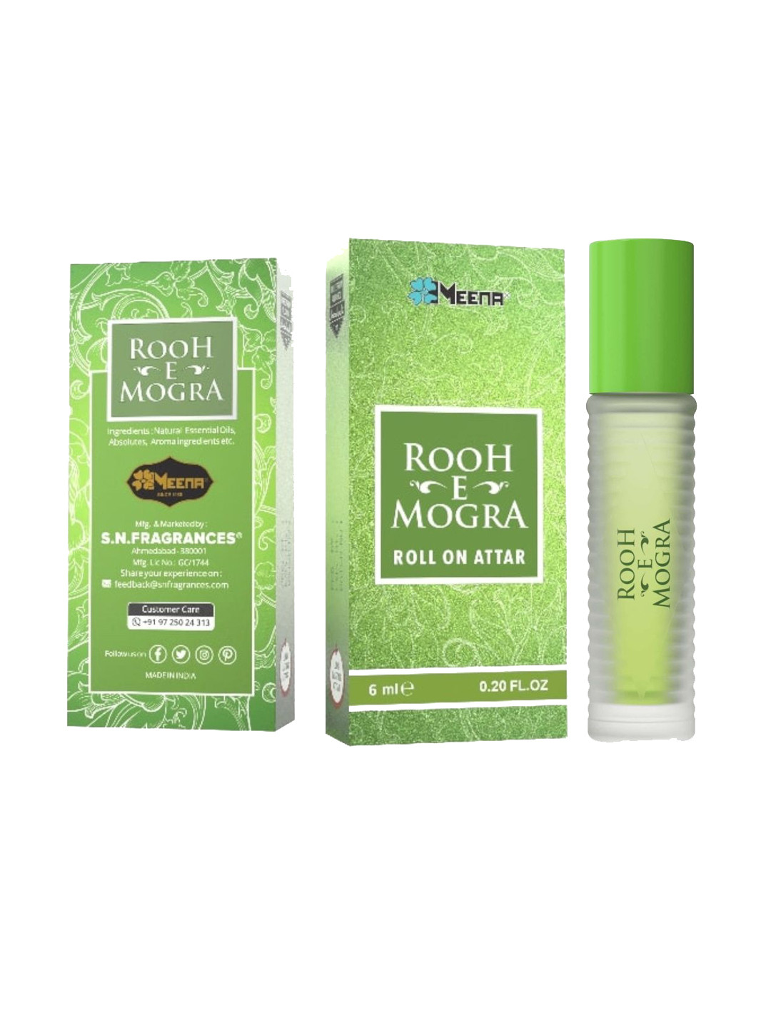MEENA Rooh-E-Mogra Long Lasting Roll On Attar - 6 ml