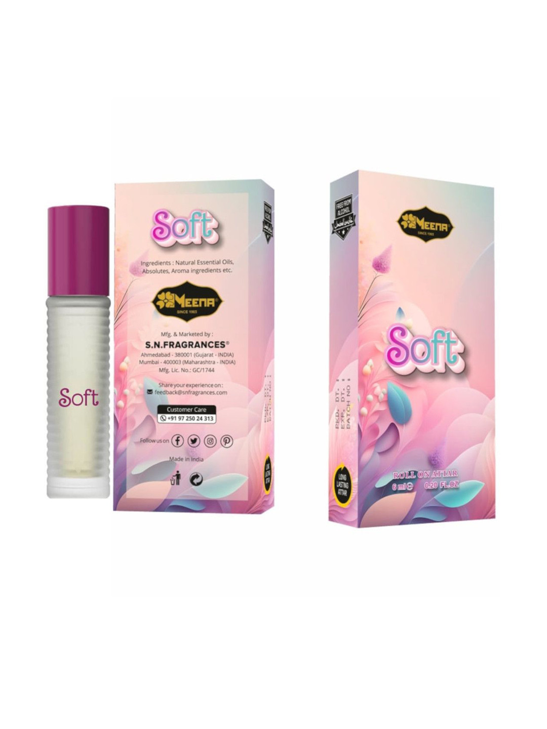 MEENA Soft Long Lasting Roll On Attar - 6 ml