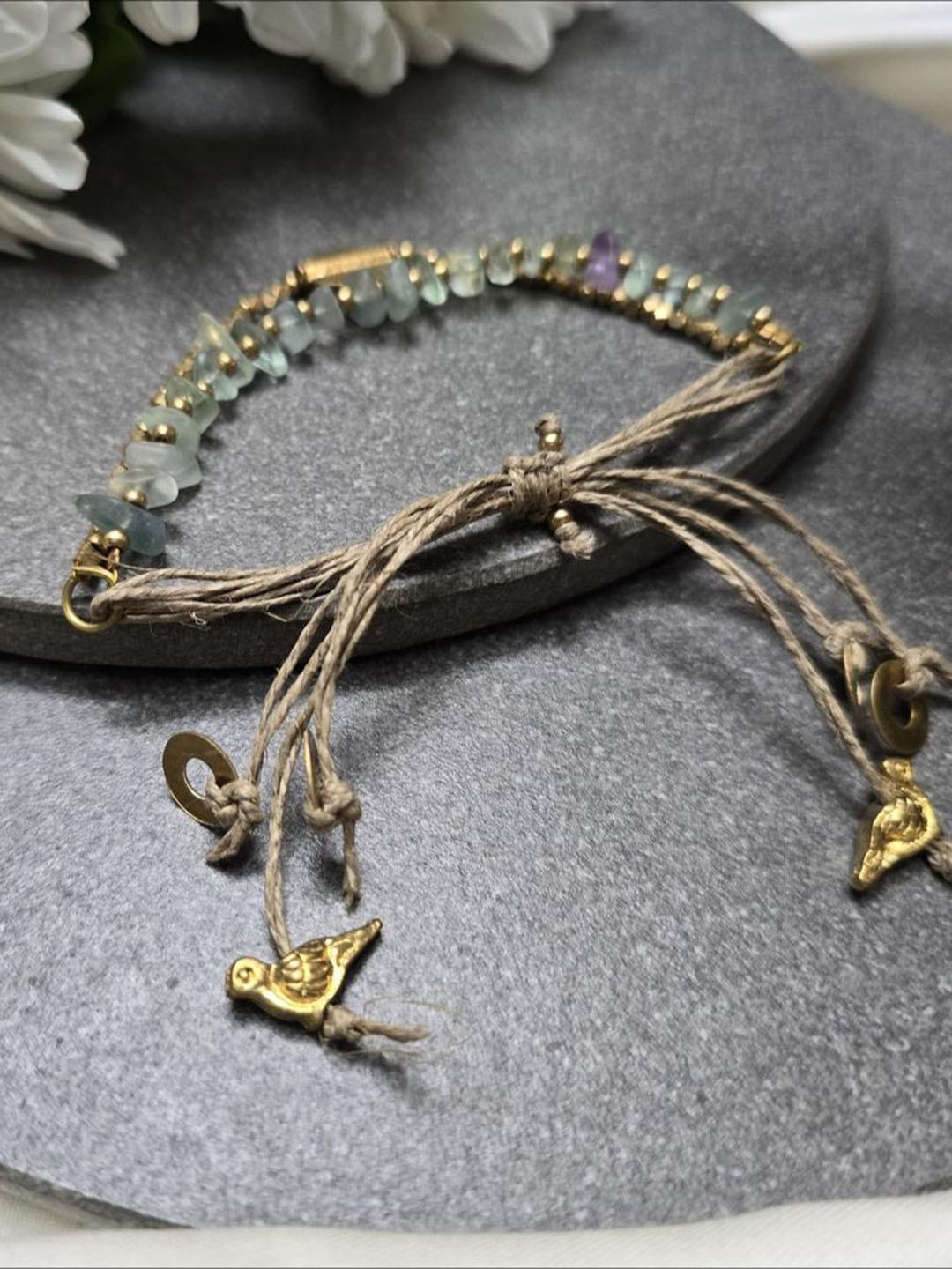 Studio Anviksha Green Fluorite Lumba Bracelet