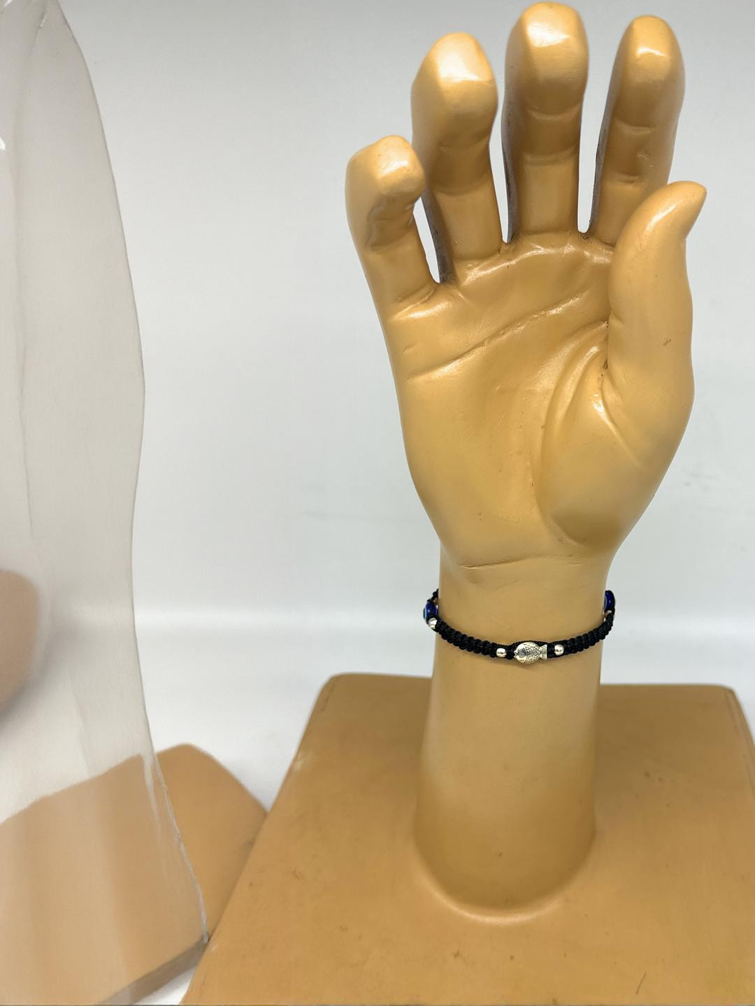 Black silk dori Fish evil eye Bracelet