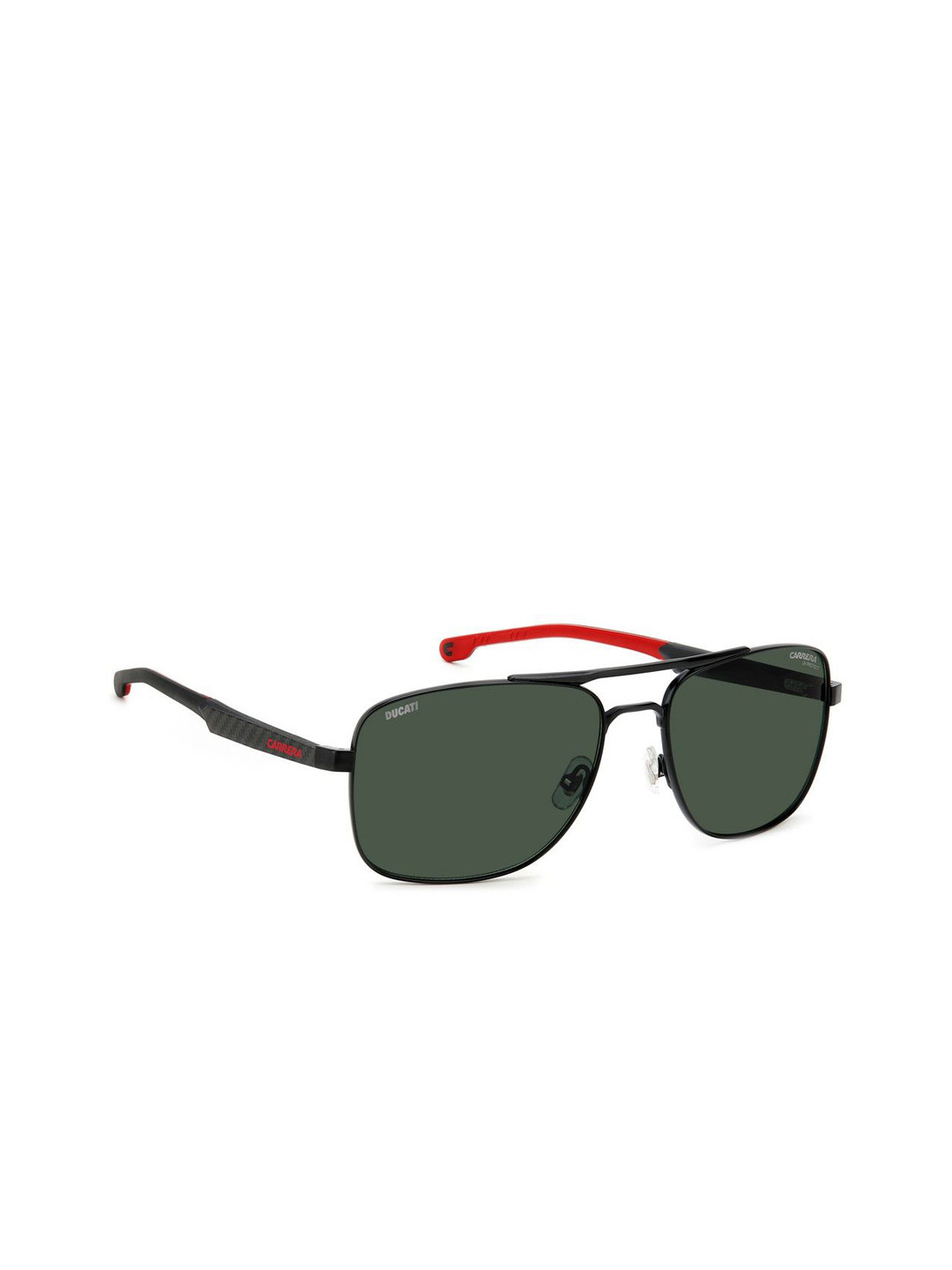 Carrera Men Green Lens & Black Rectangle Sunglasses with UV Protected Lens