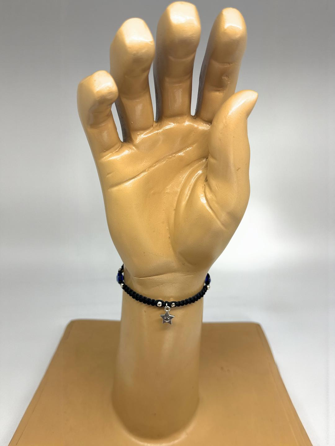 Bk Silk dori smilie Star evil eye Bracelet