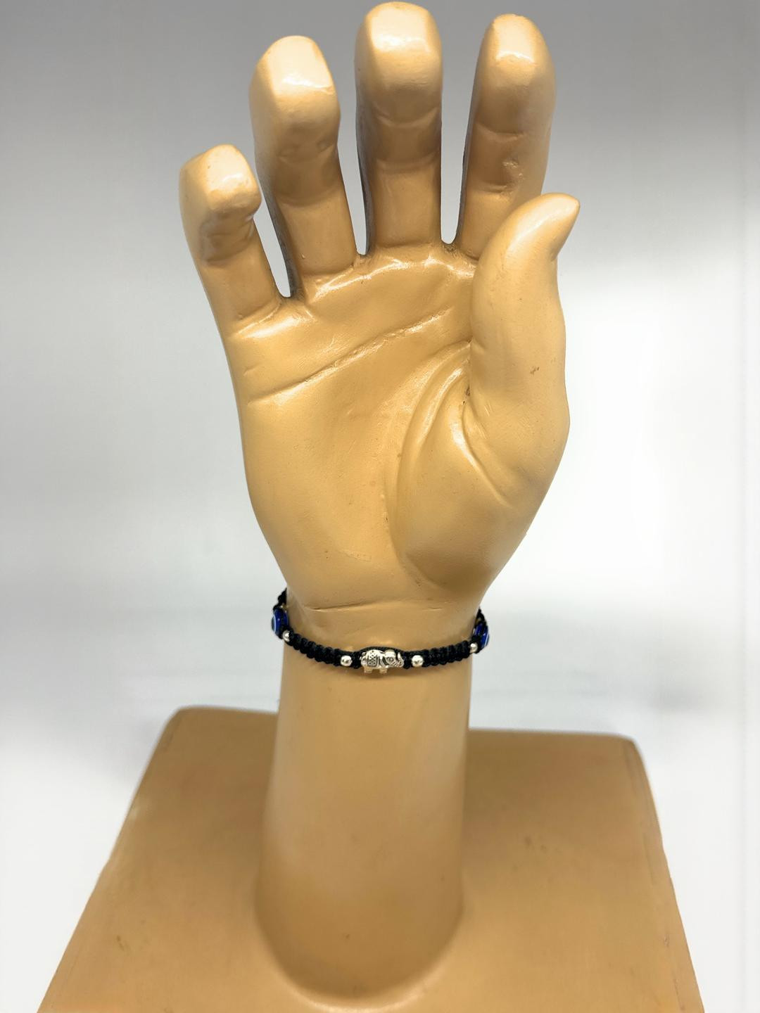 Black silk dori Elephant evil eye Bracelet