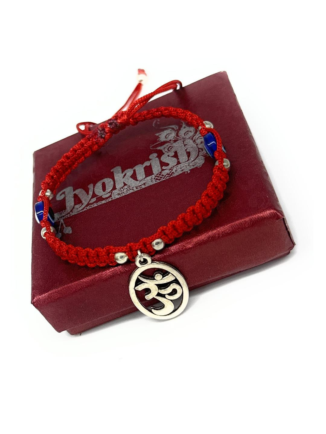 Red silk dori Om-1 evil eye Bracelet