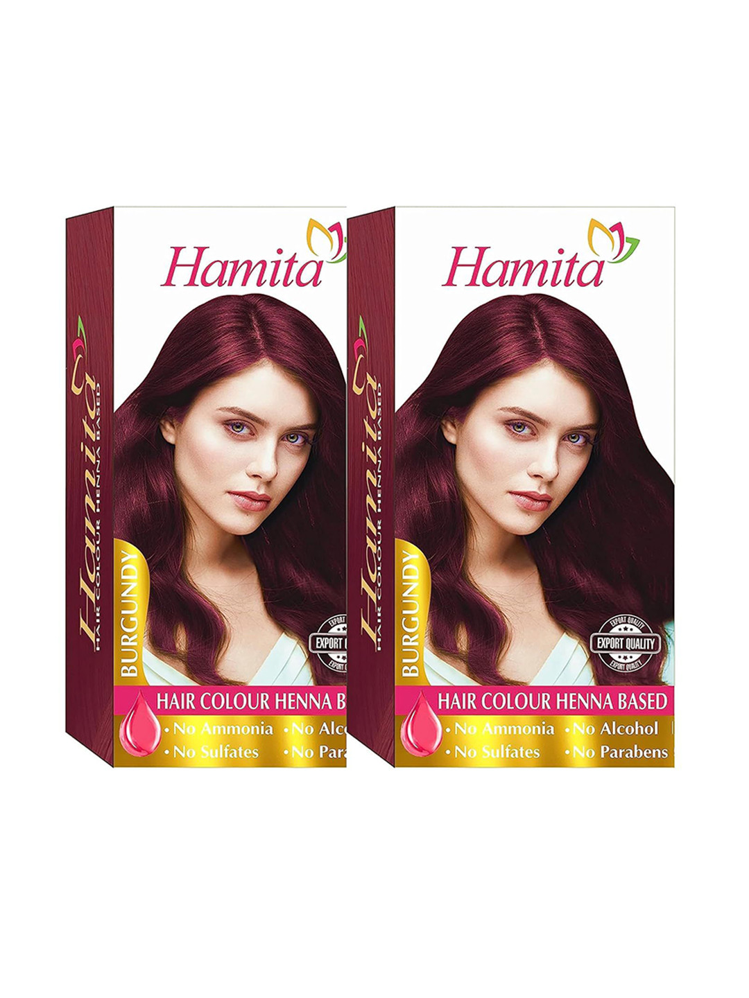Hamita Set Of 2 Hair Color Henna Based - 60 g Each - Red