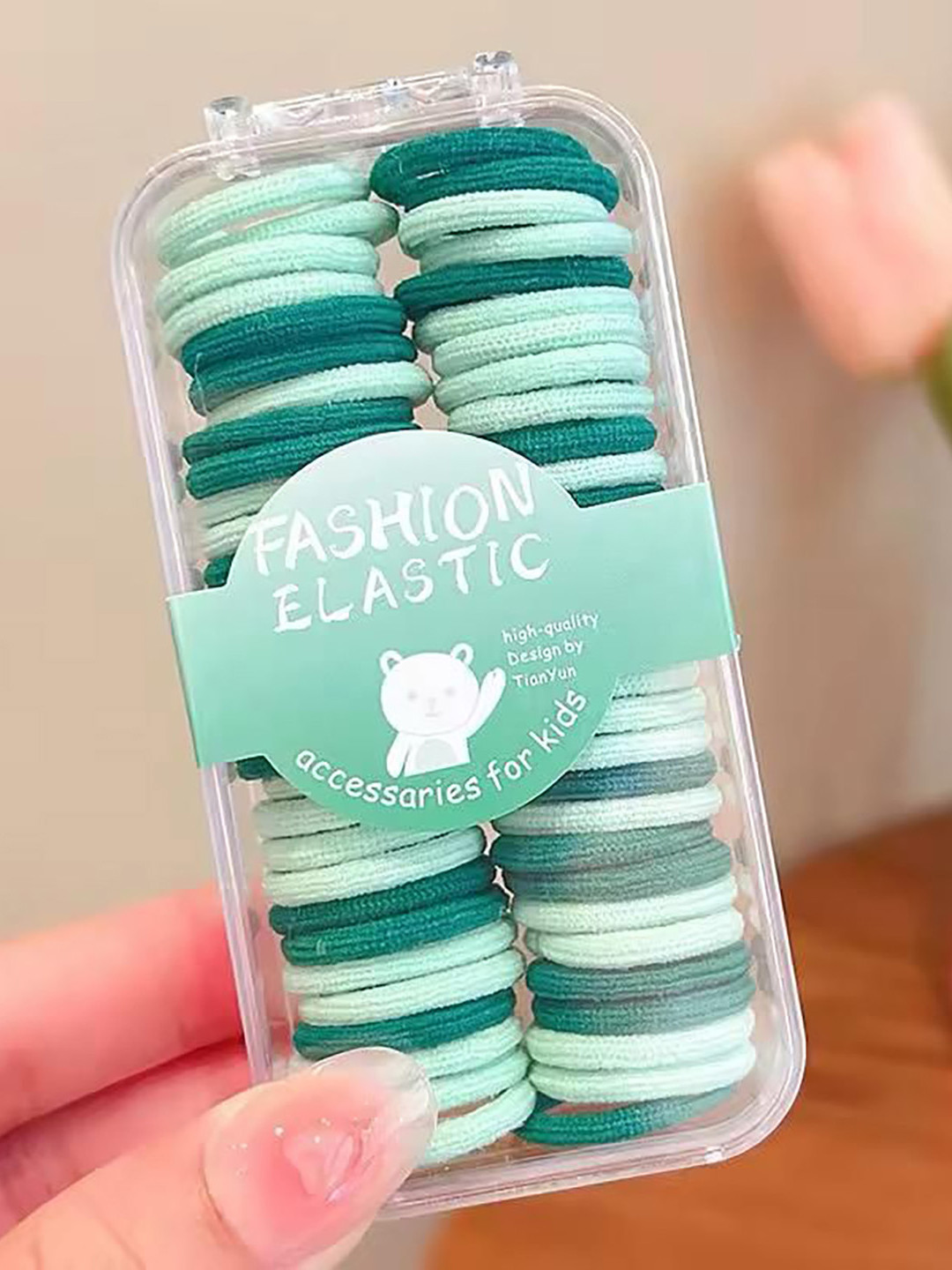 Radhya Accessories Women Set Of 60 Solid Finger Sized Hairties