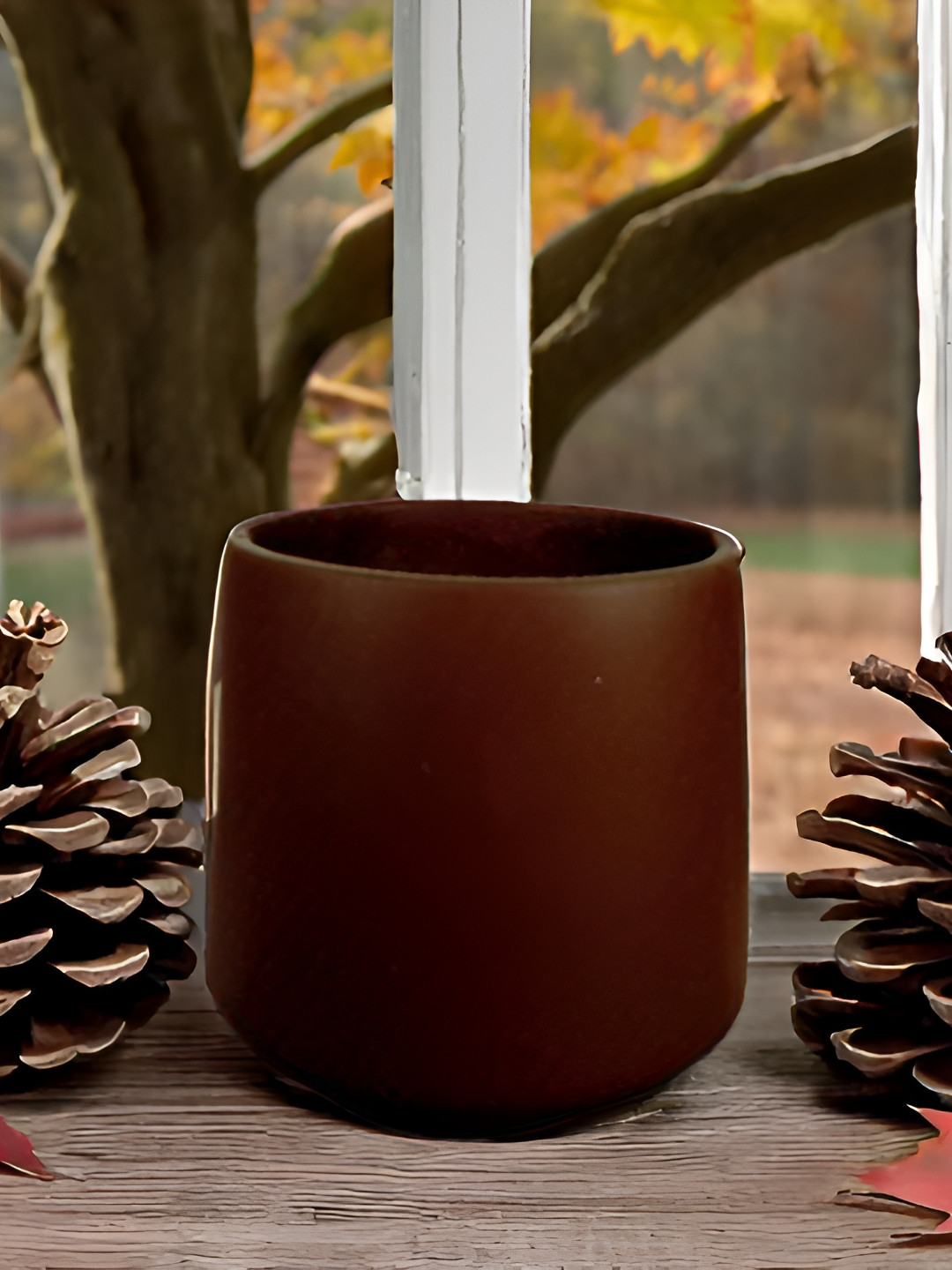 LASAKI Clara Copper Truffle Ceramic Planters