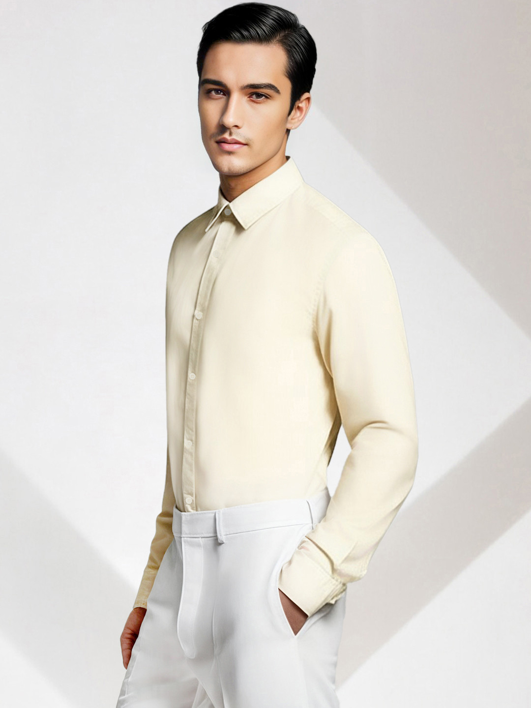 INVICTUS Pure Cotton Solid Intelligent Anti-Stain Formal Shirt