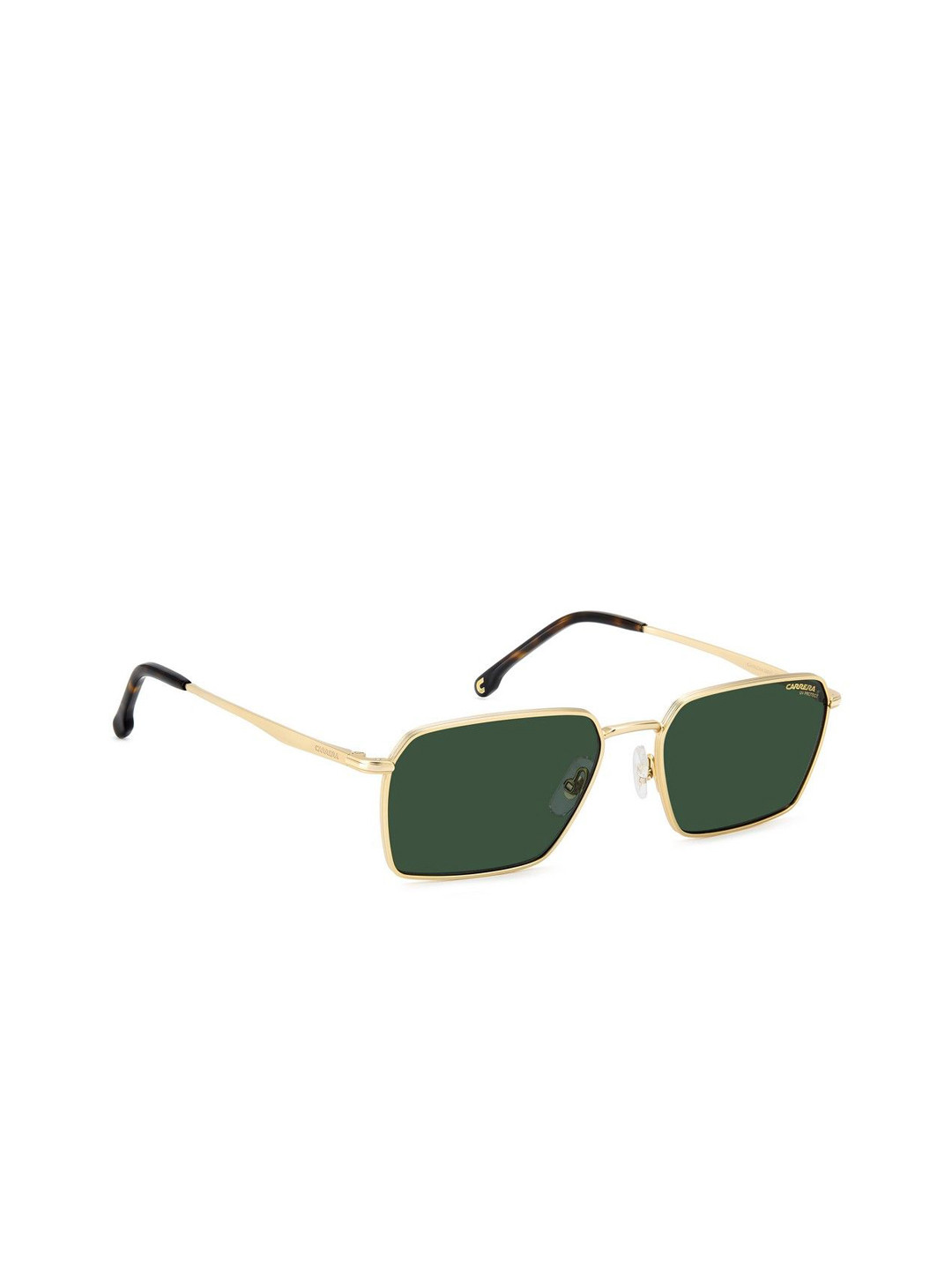 Carrera Men Green Lens & Gold-Toned Rectangle Sunglasses with