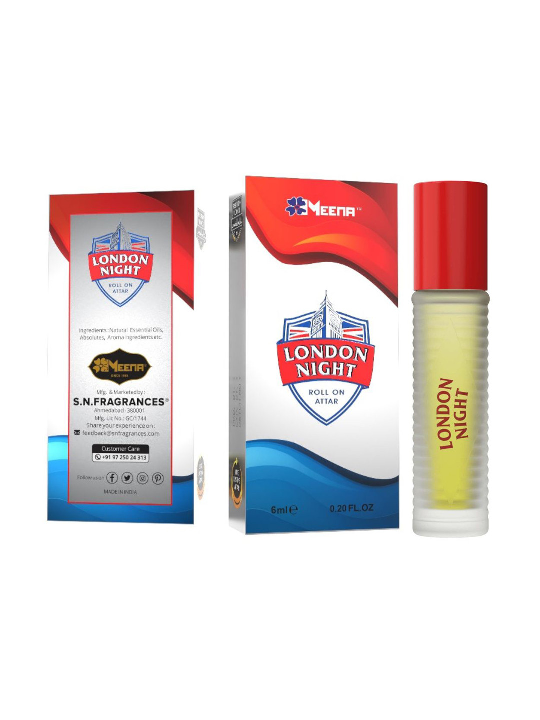 MEENA London Night Long Lasting Roll On Attar - 6 ml