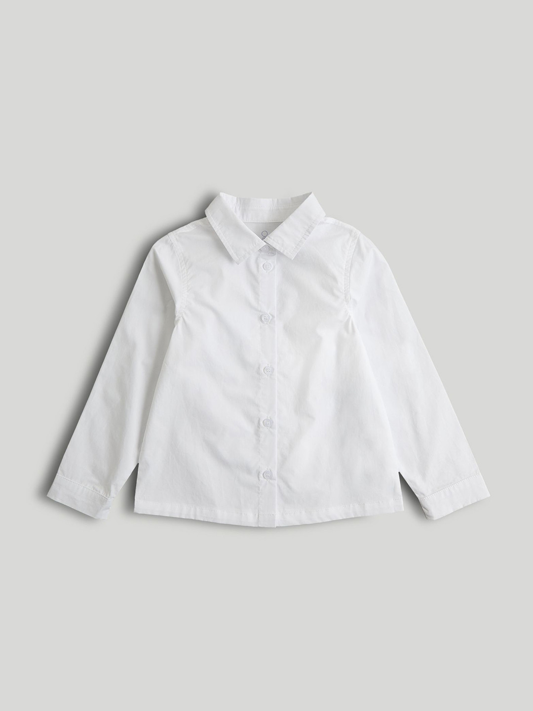 mothercare Girls Spread Collar Pure Cotton Shirt With Jumper